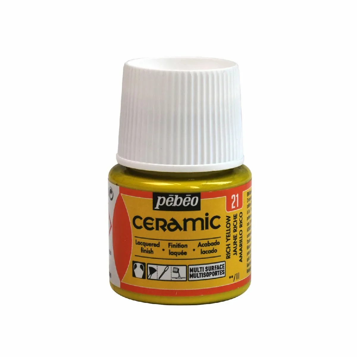 Peinture c&eacute;ramique et multi-surfaces - jaune - 45 ml 025-021