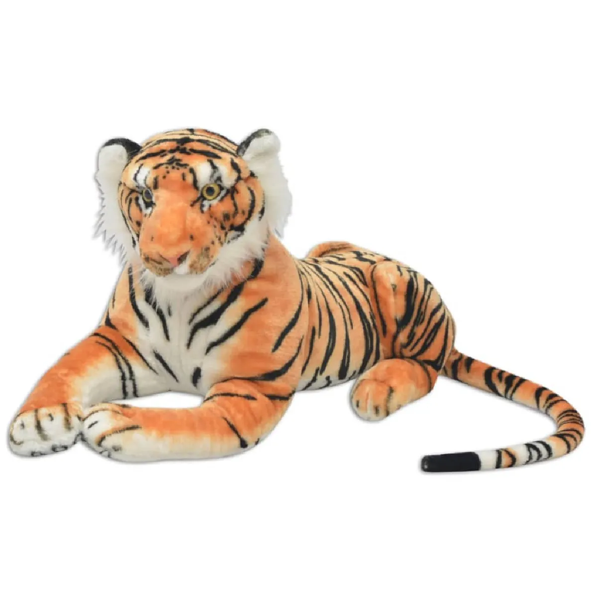 vidaXL Tigre en peluche XXL - Marron