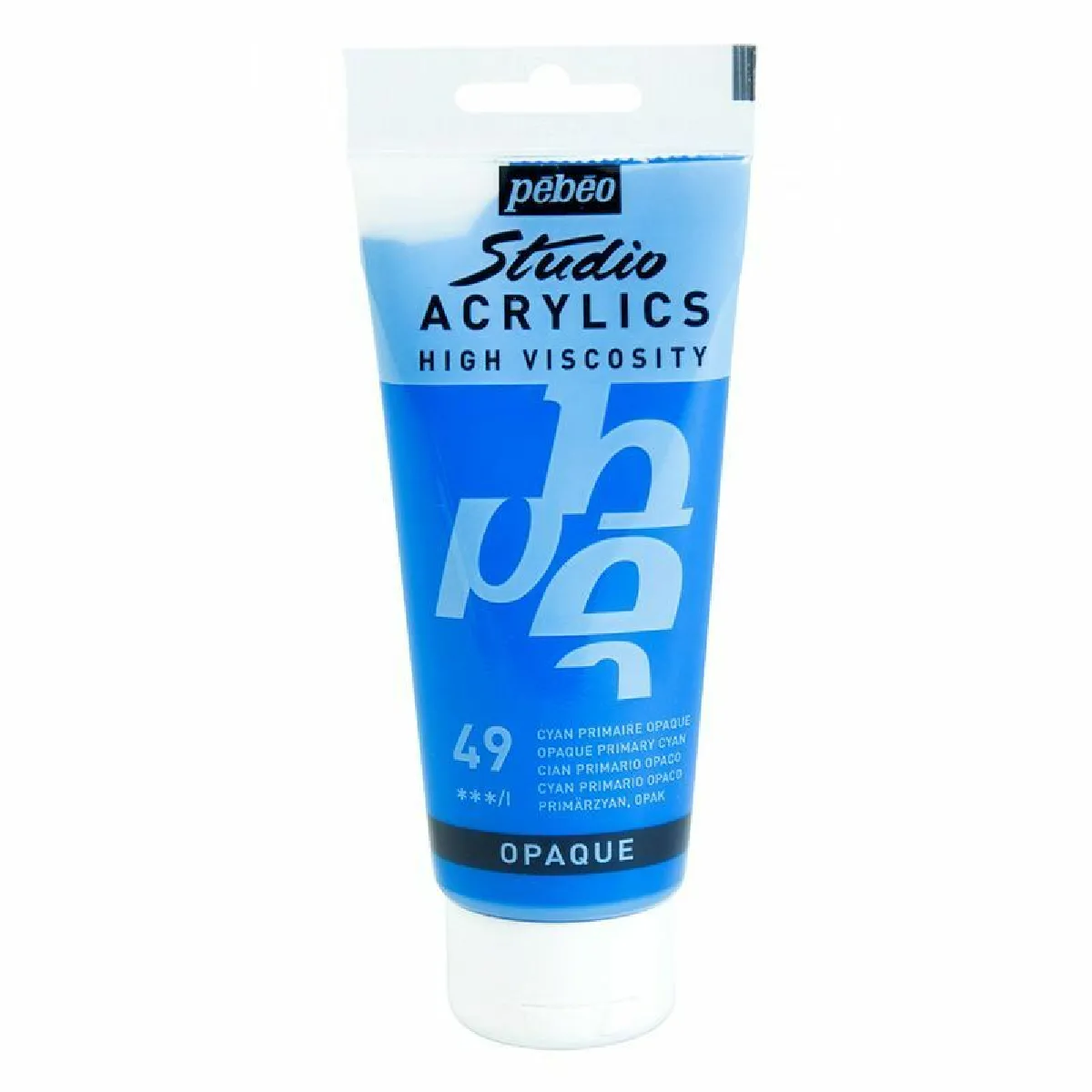 P&eacute;b&eacute;o 837049 Studio Acrylique Tube Cyan Primaire 100 ml