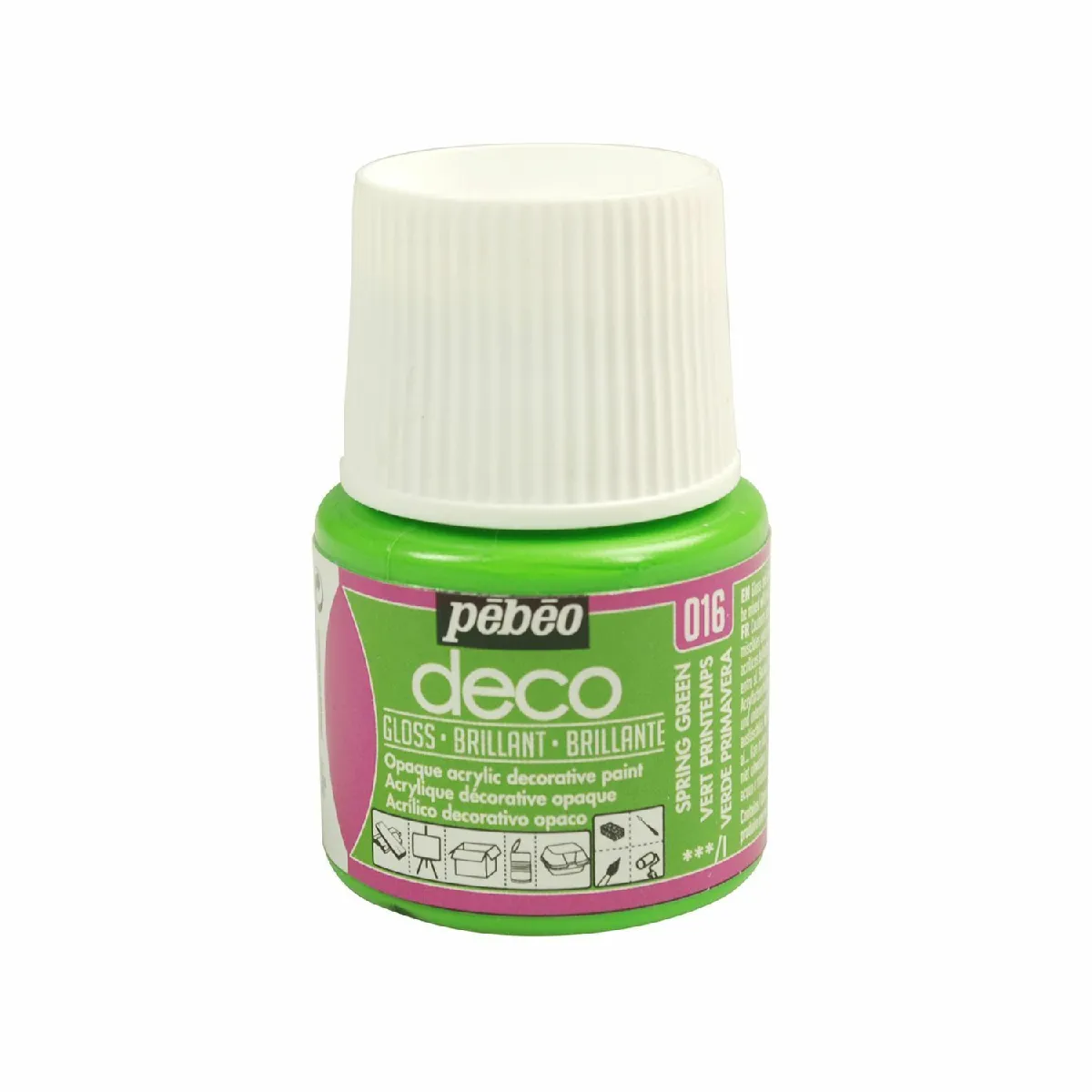 Peinture acrylique opaque brillante - vert printemps - 45 ml #0