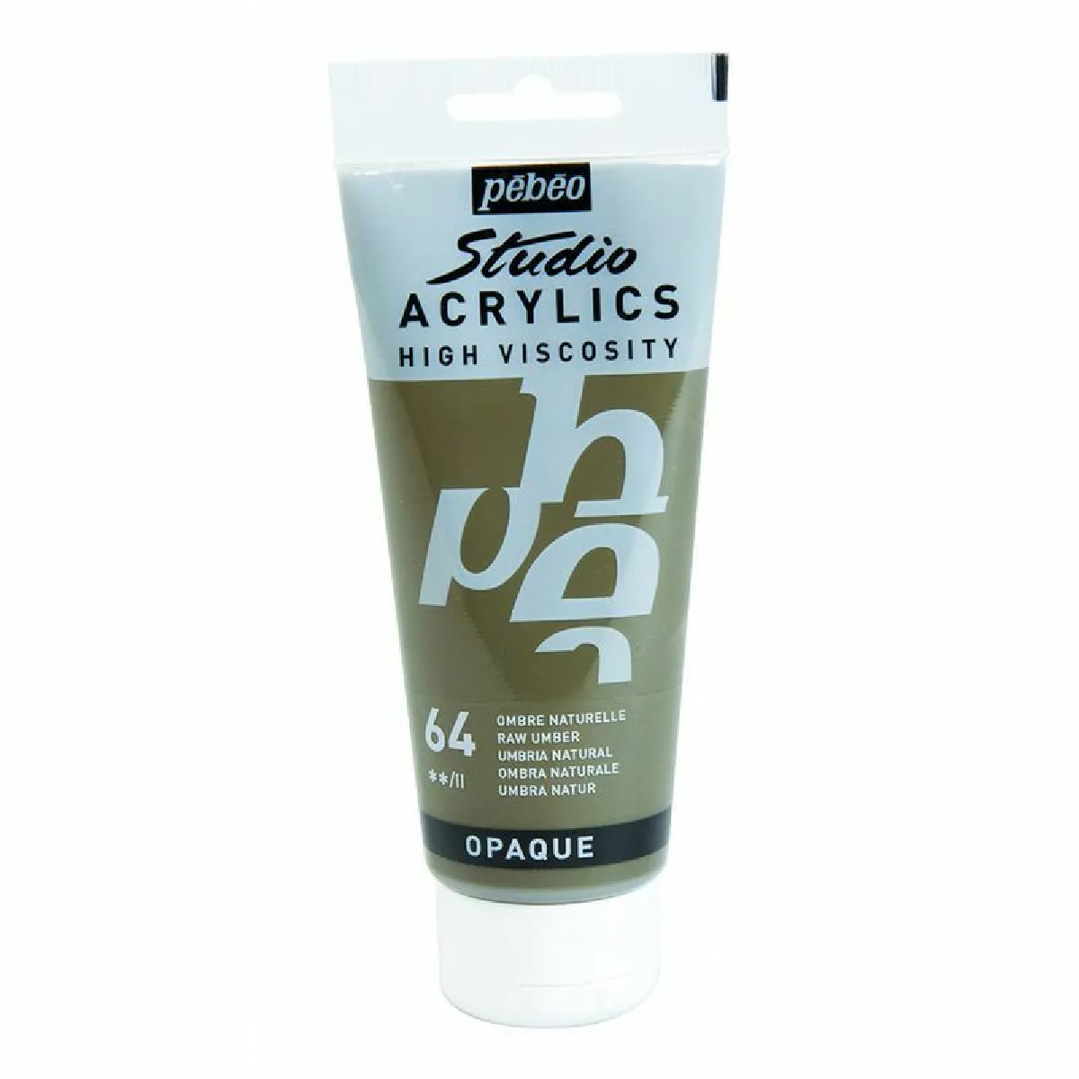 P&eacute;b&eacute;o 831064 Studio Acrylique Tube Ombre Naturelle 100 ml
