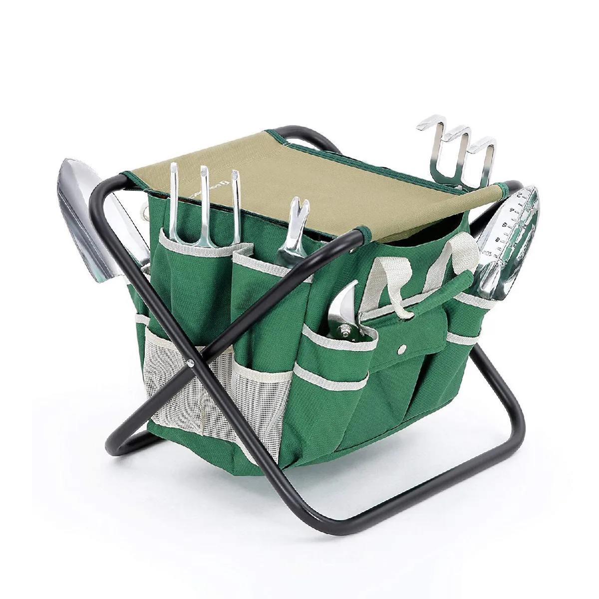 Tabouret de jardin pliable - Vert kaki