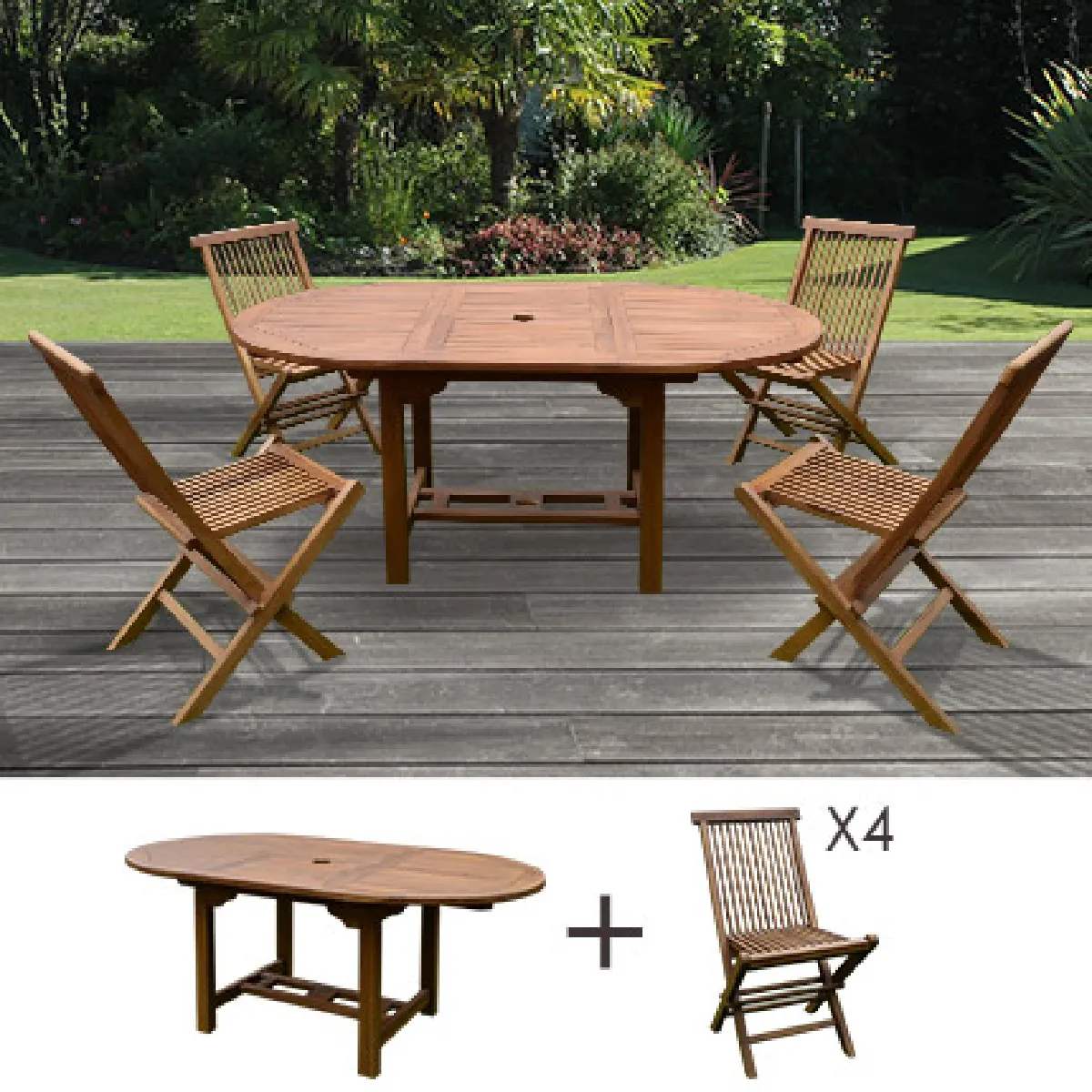 Mes Table et chaises de jardin - Teck