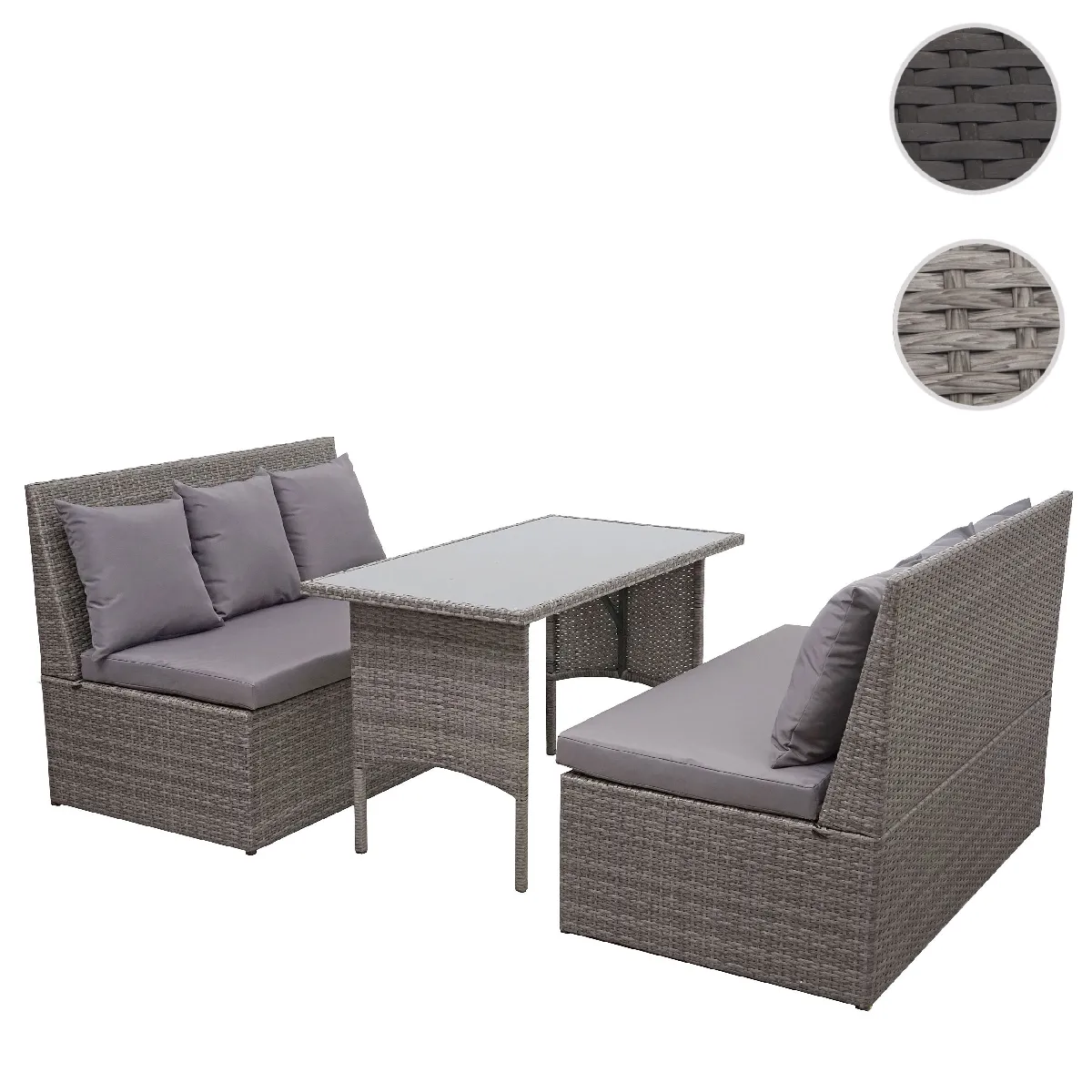 Mendler Gris Table De Jardin 4 Personnes