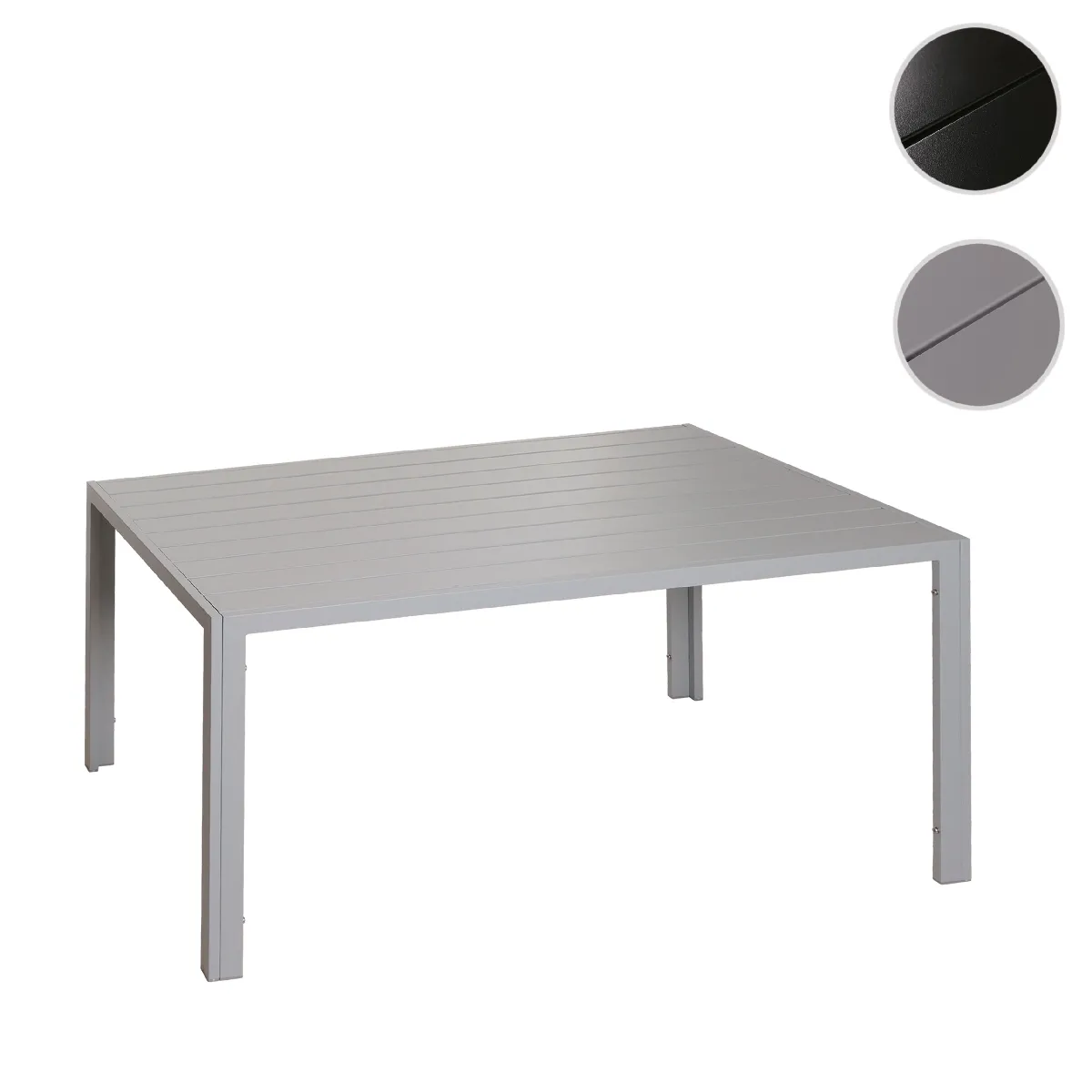 Mendler Gris Table De Jardin Rectangulaire