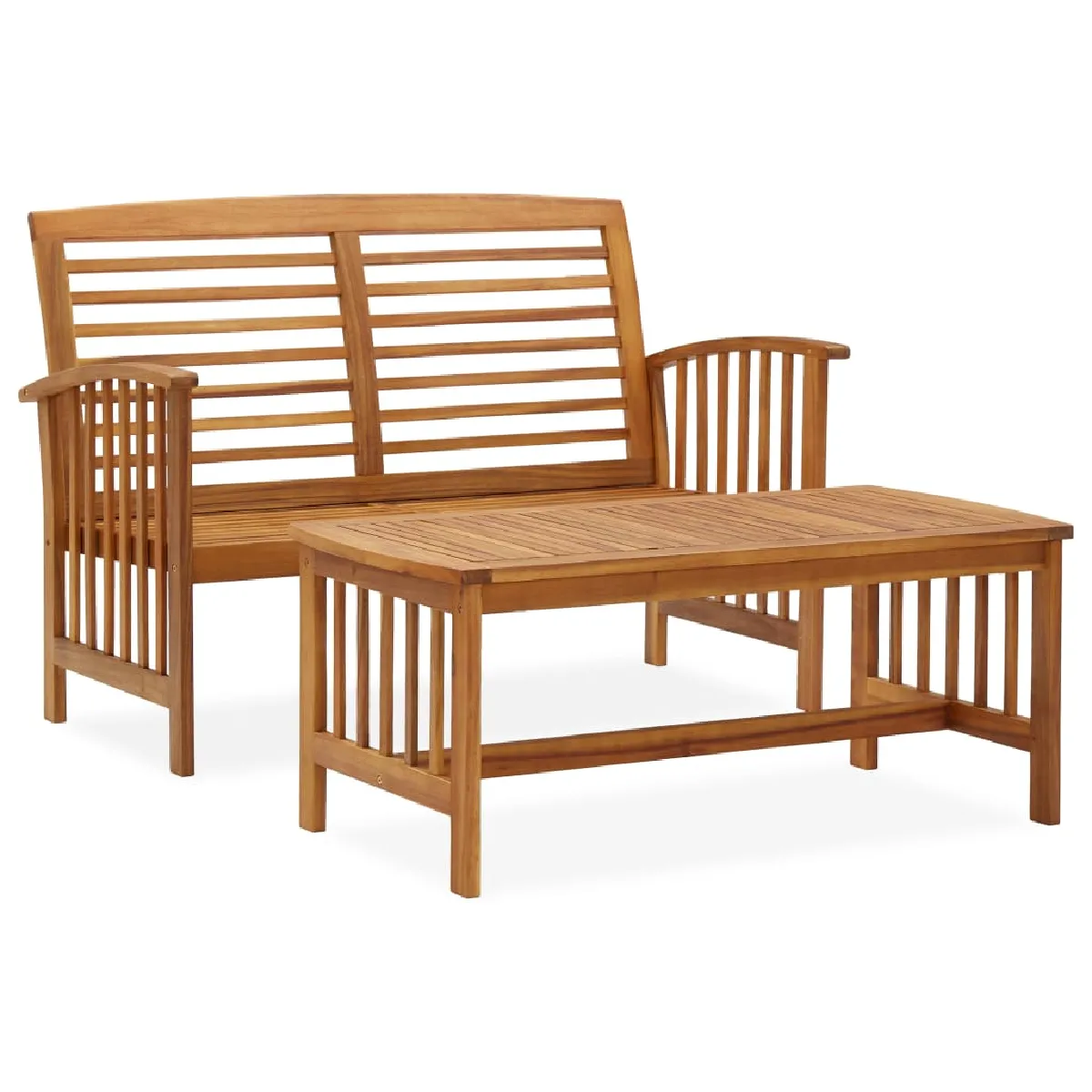 vidaXL Salon de Jardin 2 pcs Bois d'Acacia - vue 4
