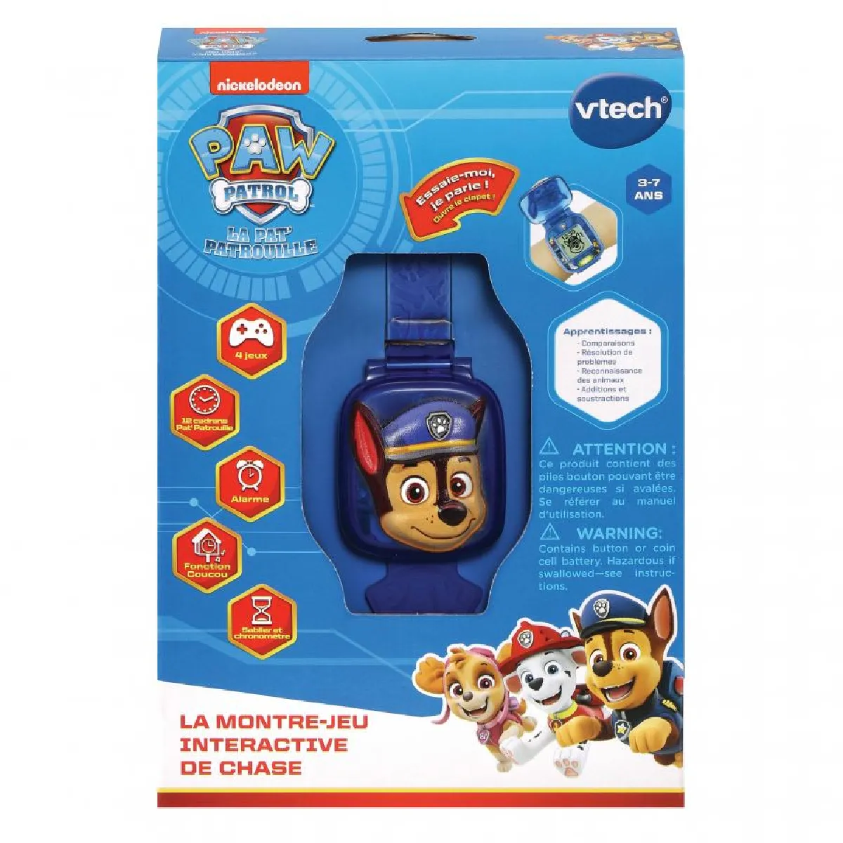 Montre Digitale De Chase La Pat'patrouille Avec Jeux Interactifs Vtech 'unité