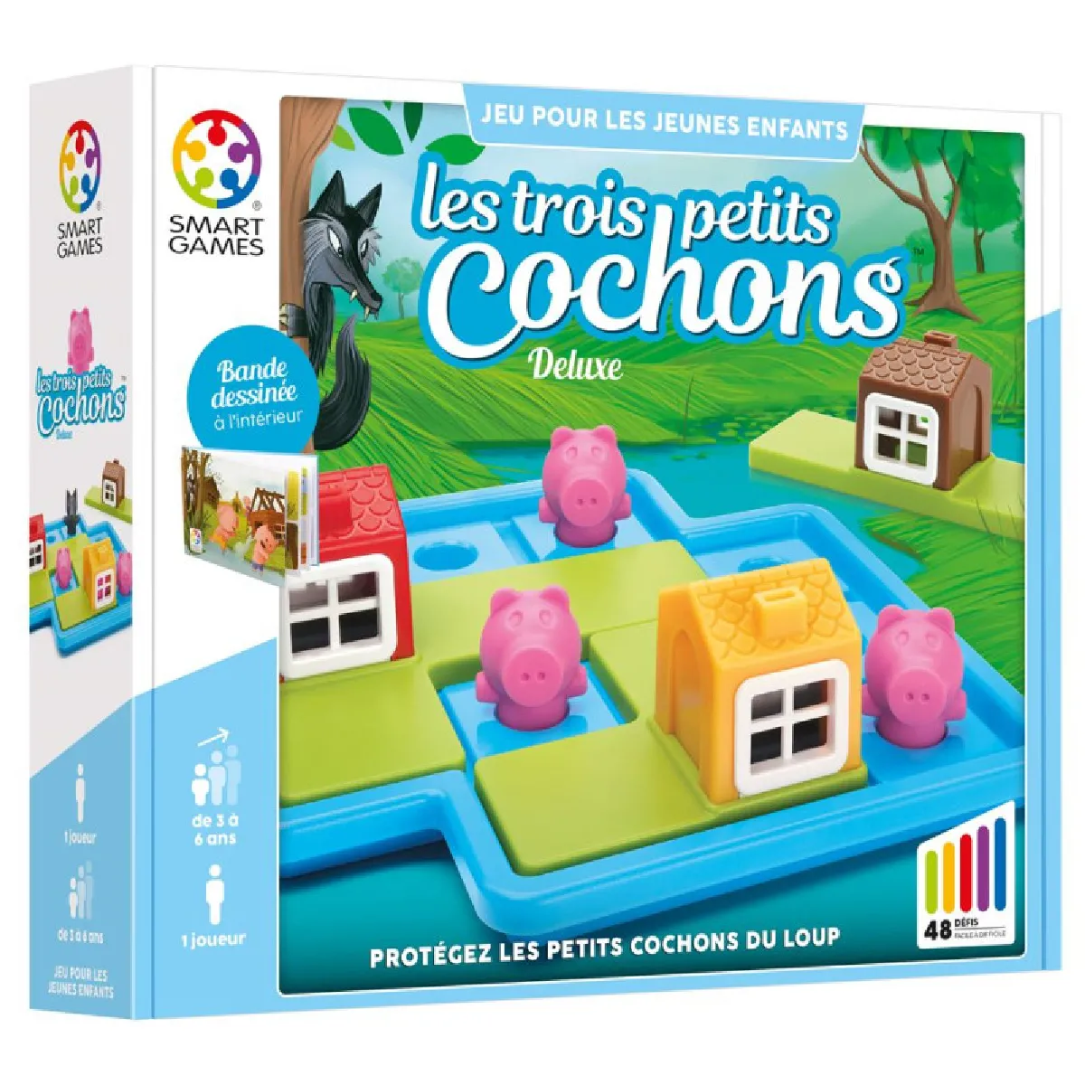 Smart games jeu de logique Les trois petits cochons Deluxe