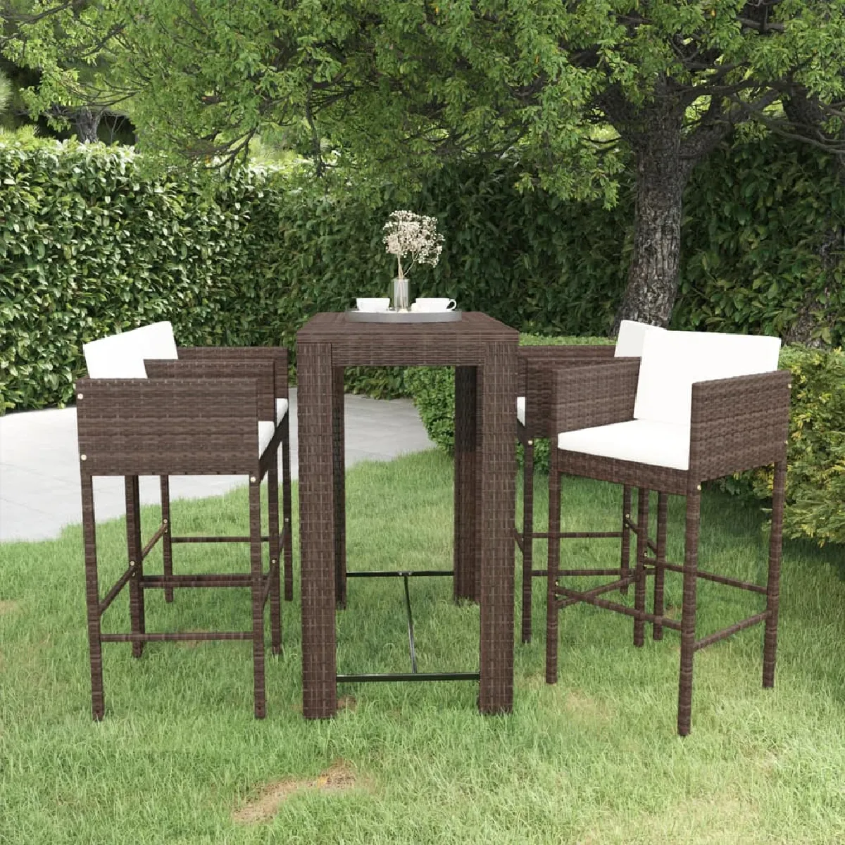 vidaXL Ensemble bar de jardin 5 pcs