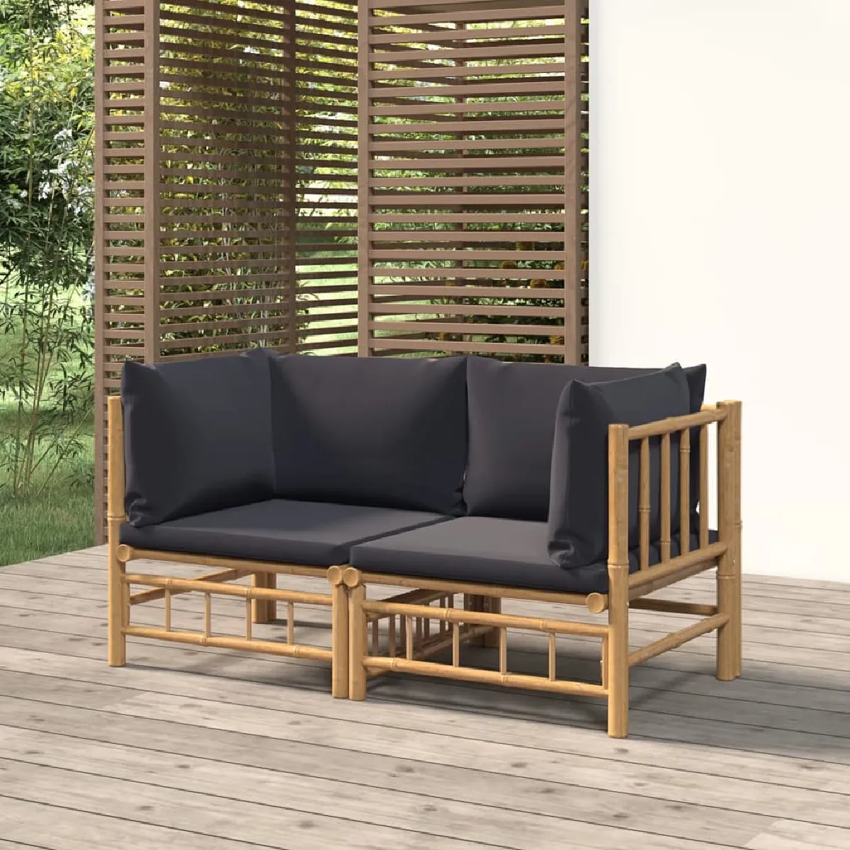 vidaXL Canapés d'Angle de Jardin 2 pcs - vue 3