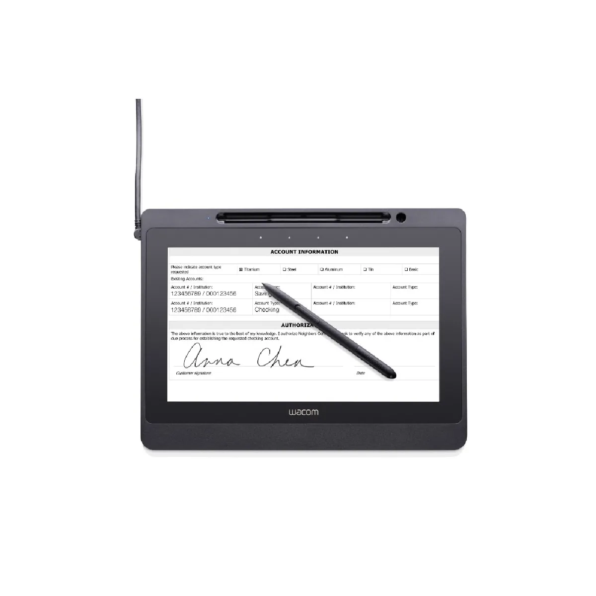 Wacom Tablette Graphique Signature - 10,1 Pouces
