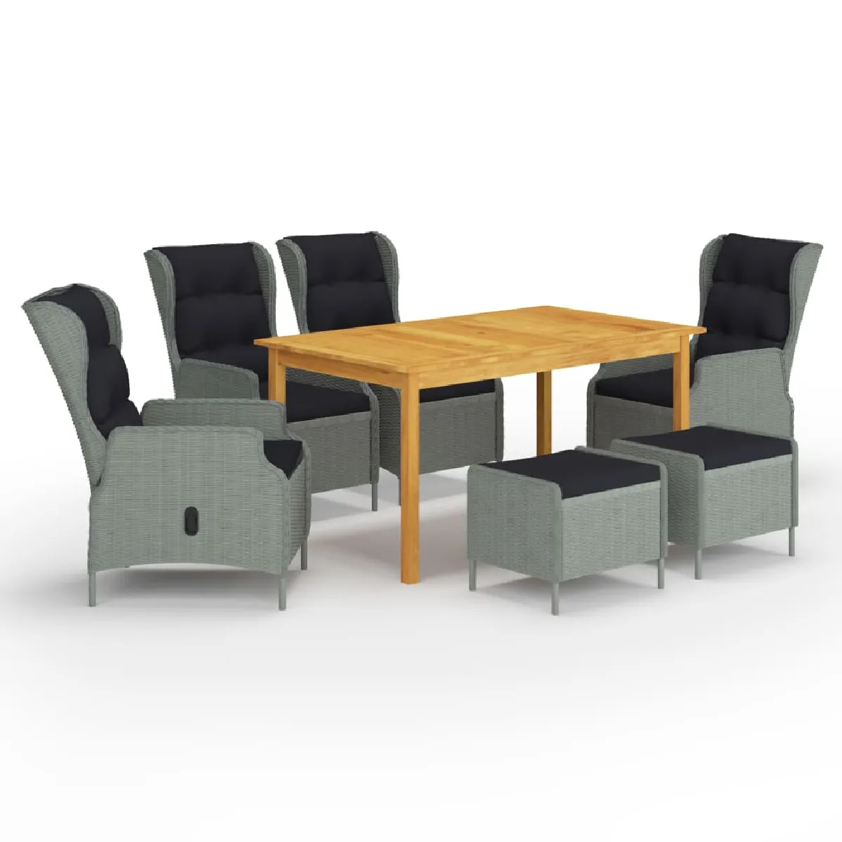 vidaXL Ensemble de salle à manger de jardin 7 pièces