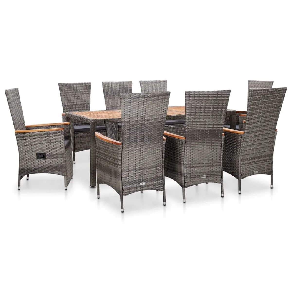 vidaXL Ensemble à manger extérieur 9 pcs
