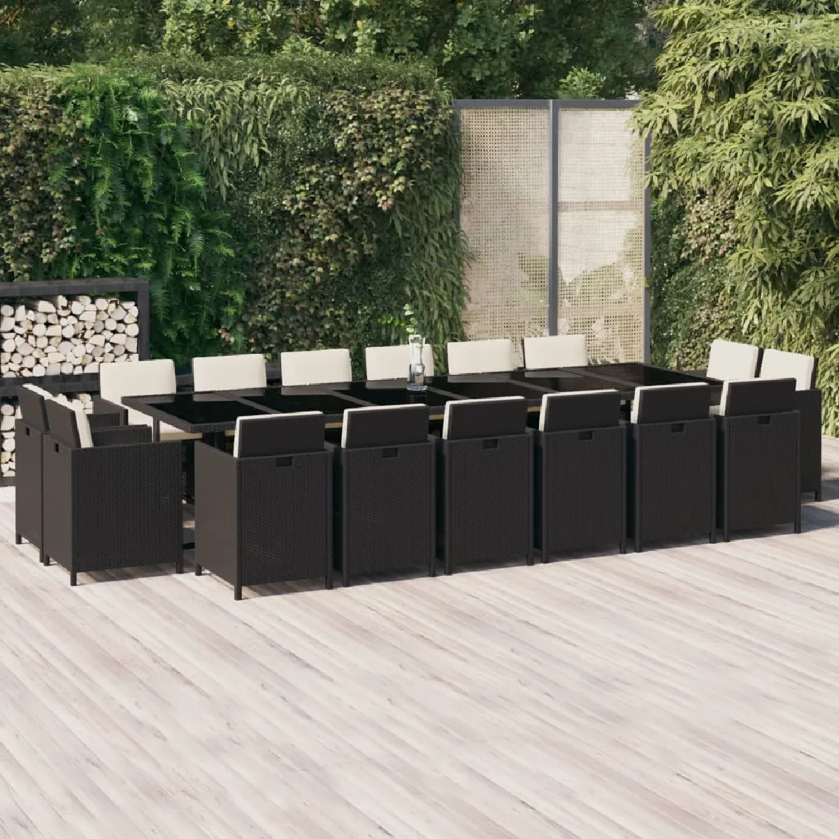 vidaXL Ensemble à manger de jardin 17 pcs