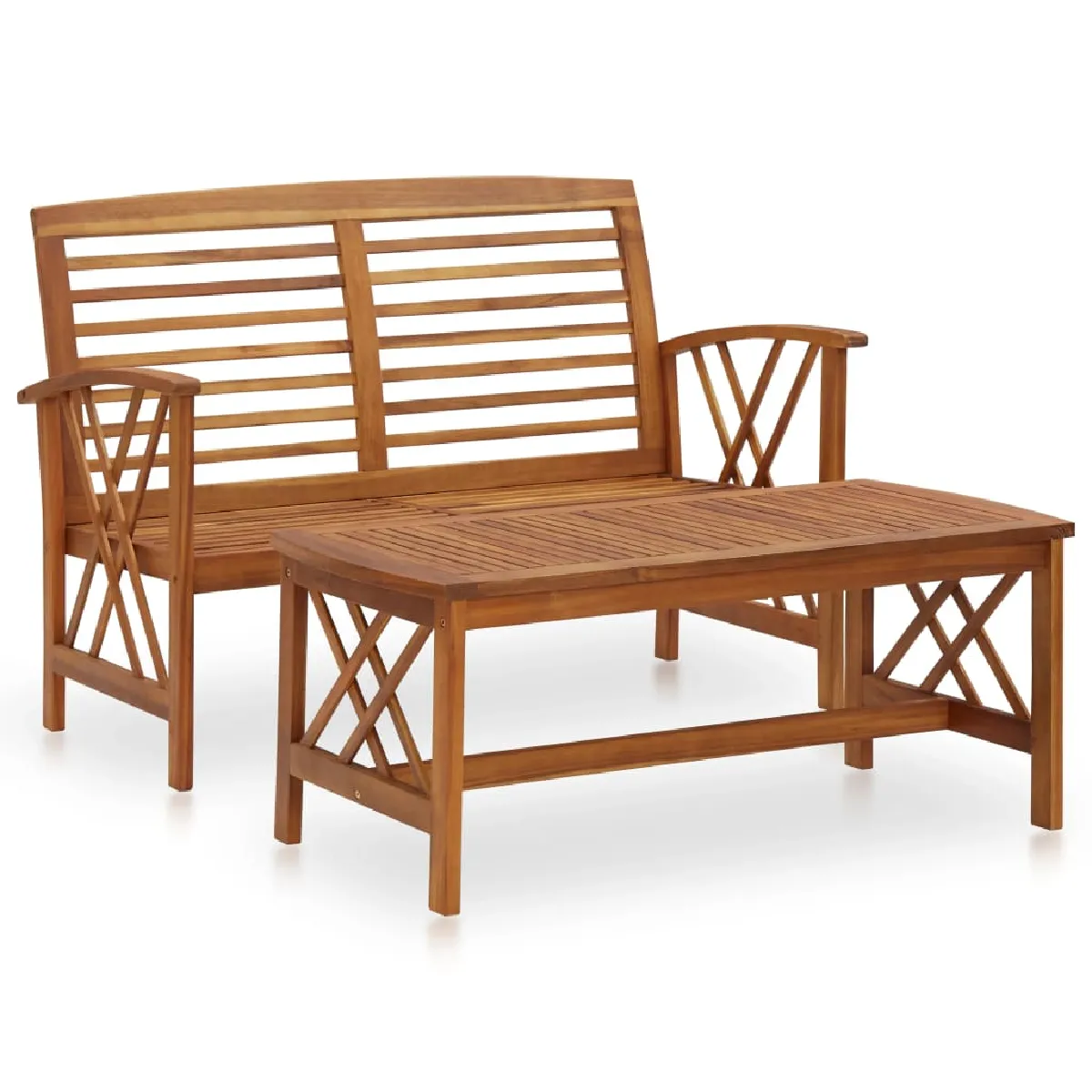 vidaXL Salon de Jardin 2 pcs Bois d'Acacia - vue 6