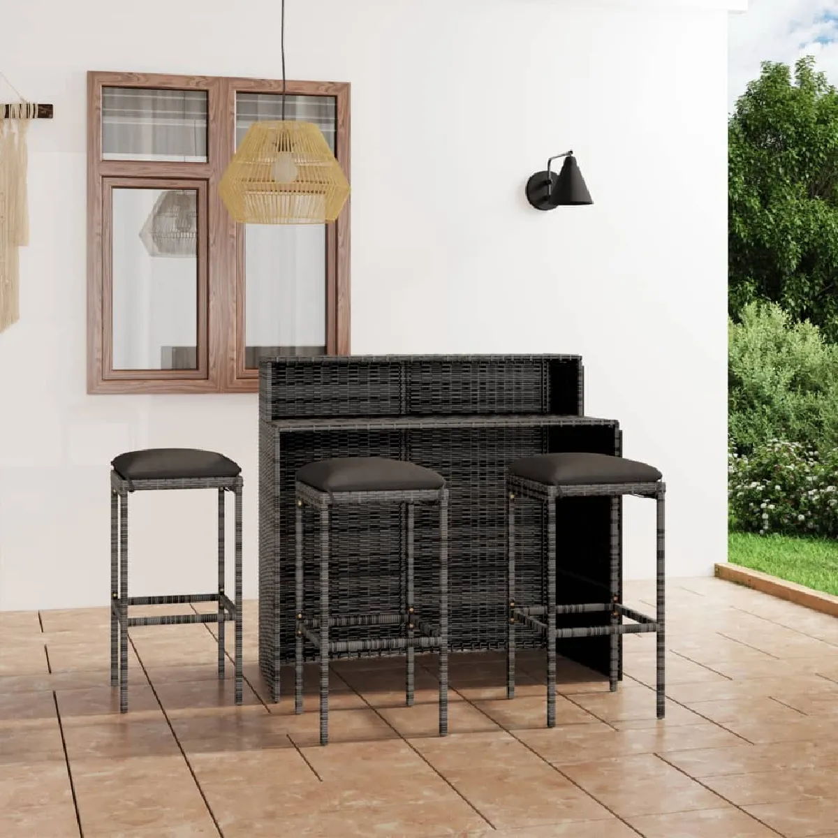 vidaXL Ensemble de bar de jardin 4 pcs - vue 2