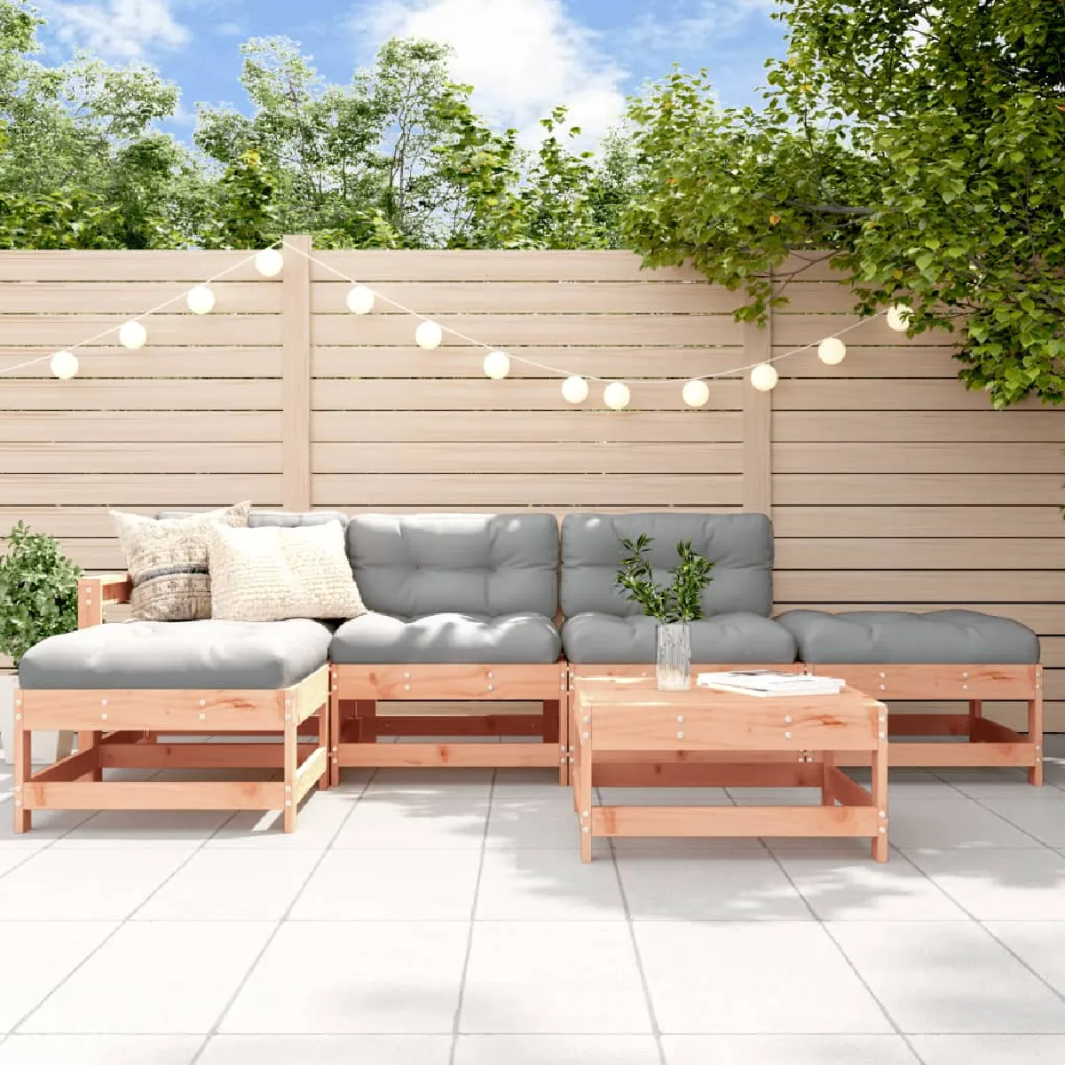 vidaXL Salon de jardin 6 pcs Bois Douglas