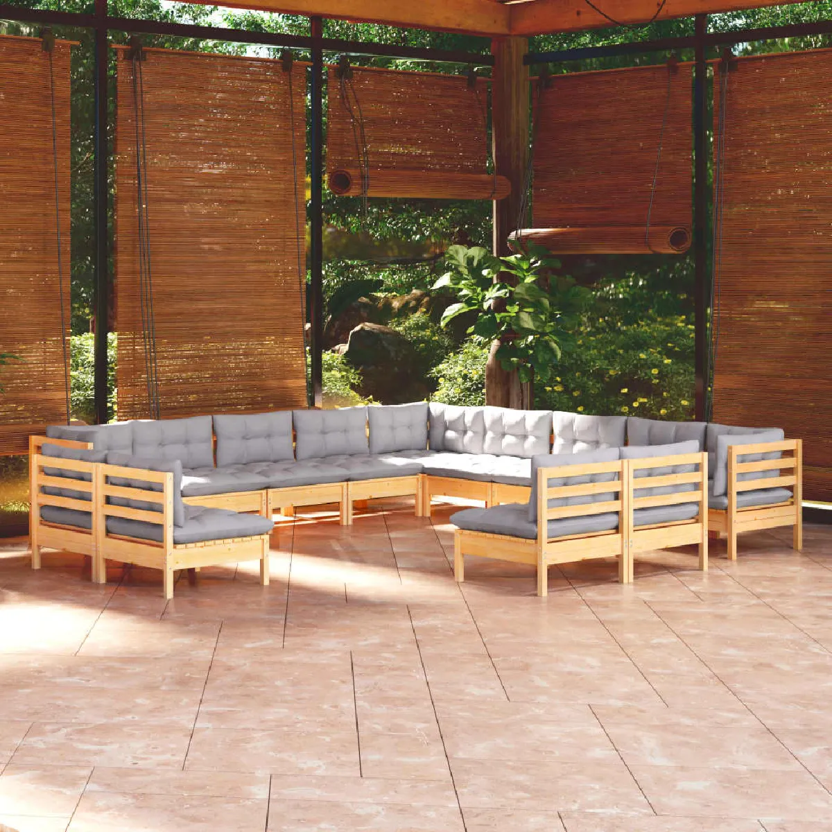VidaXL Salon de jardin 13 pcs - vue 4