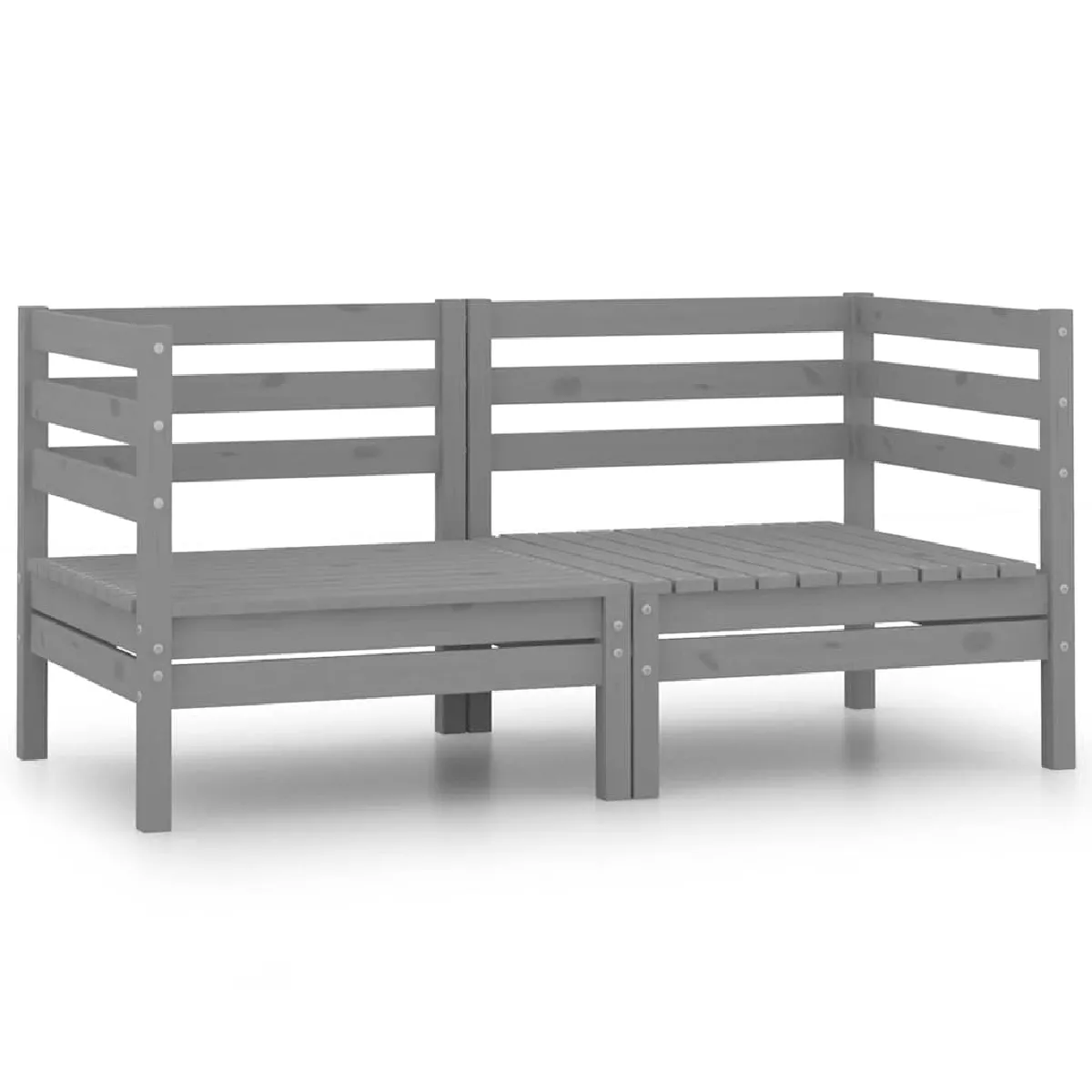 VIDAXL Canapés d'angle de jardin 2 pcs Bois de pin - vue 4