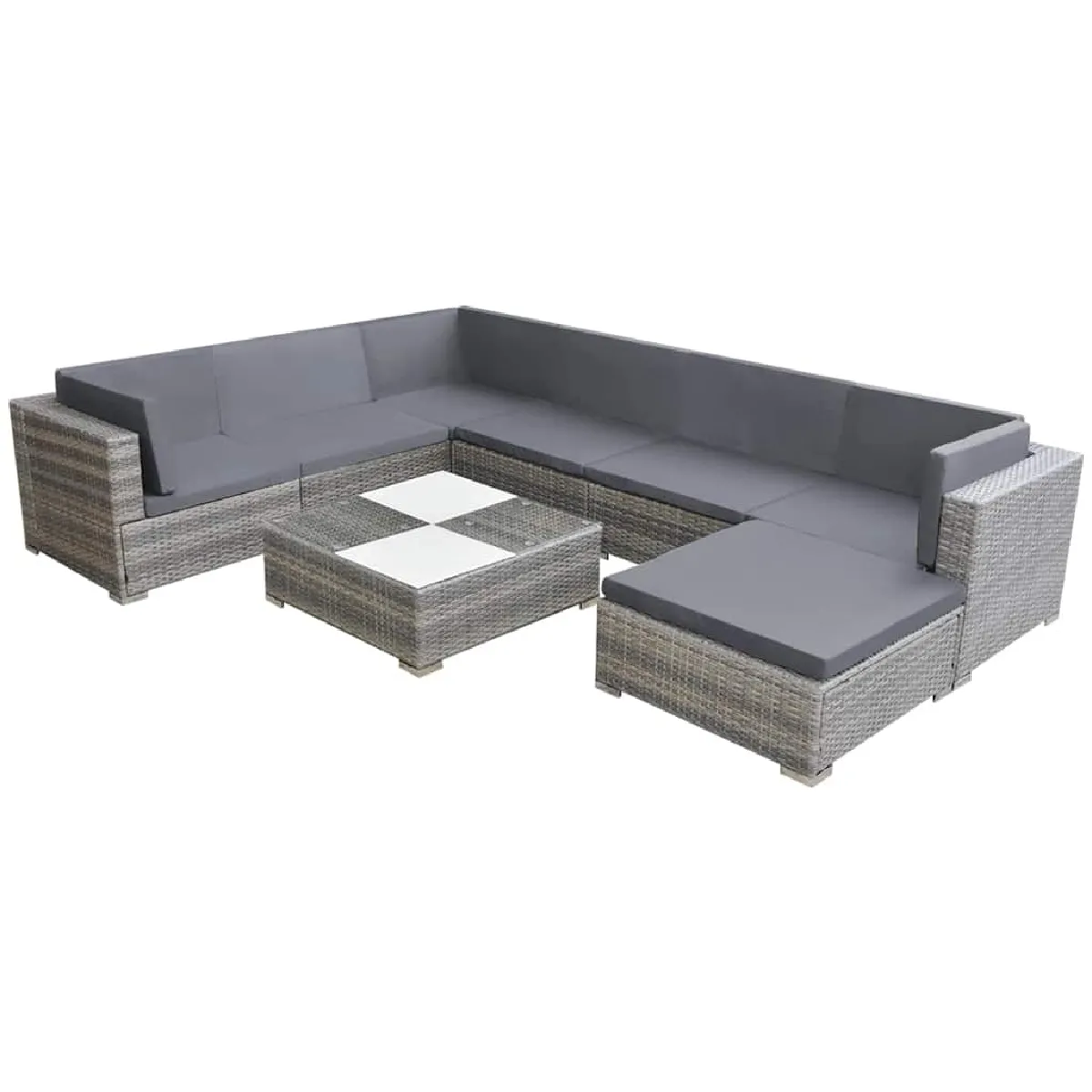 VIDAXL Salon de jardin 8pcs - vue 3