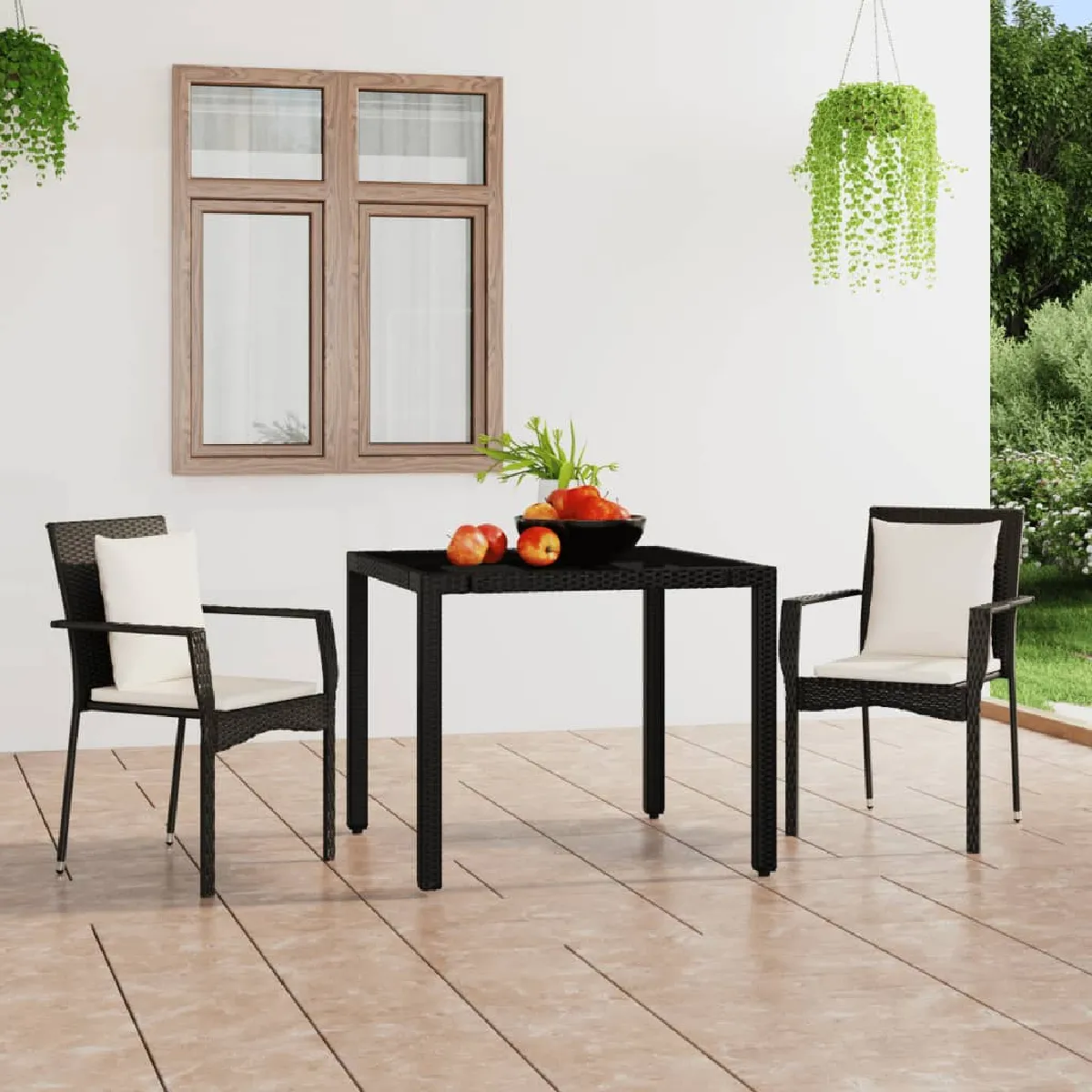 vidaXL Chaises de jardin 2 pcs Résine tressée - vue 2