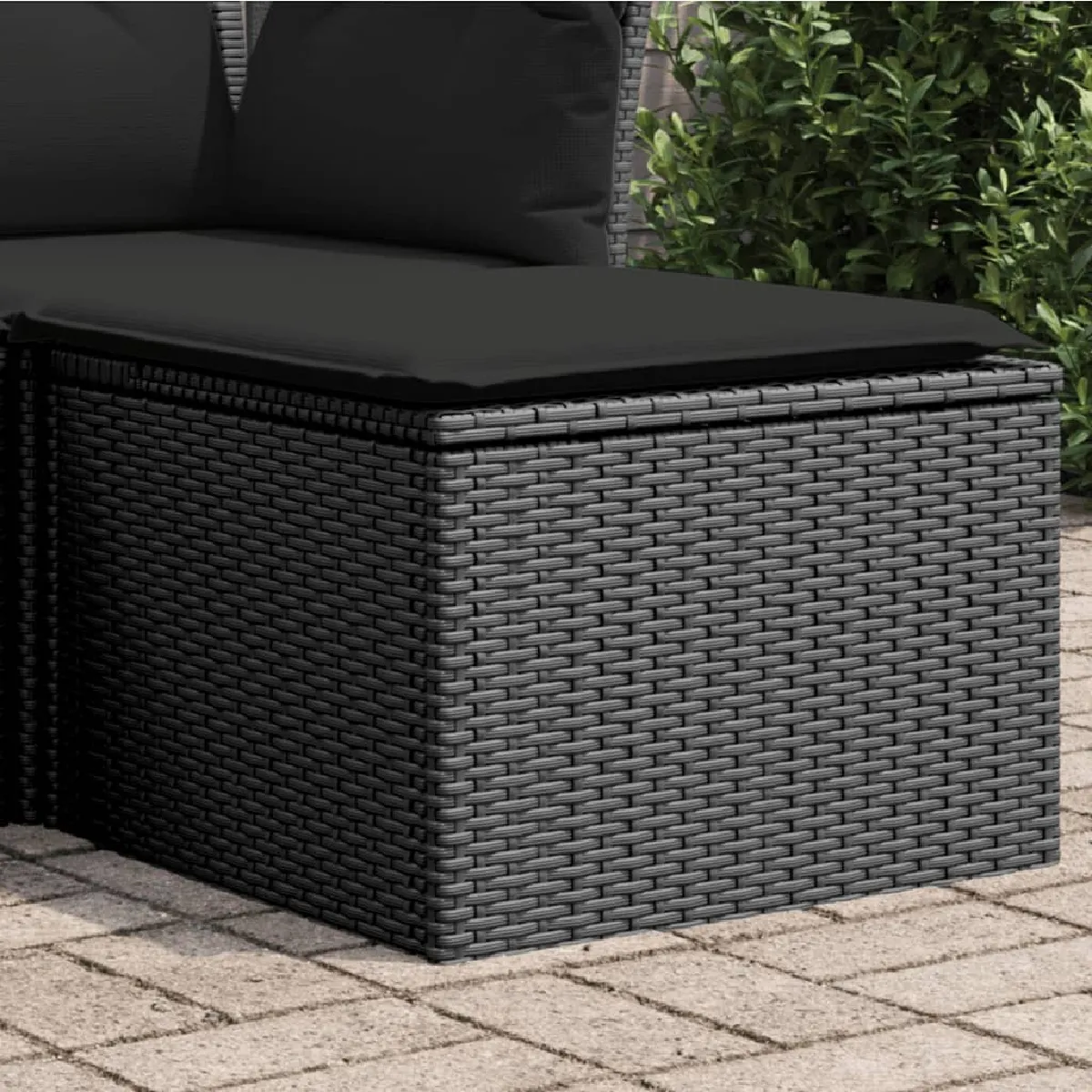 vidaXL - Tabouret de Jardin - Résine - Noir - Image 2