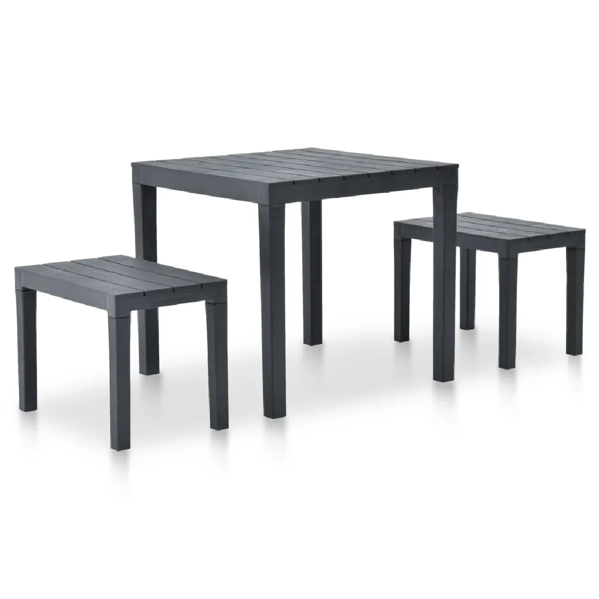 VIDAXL Table de jardin avec 2 bancs