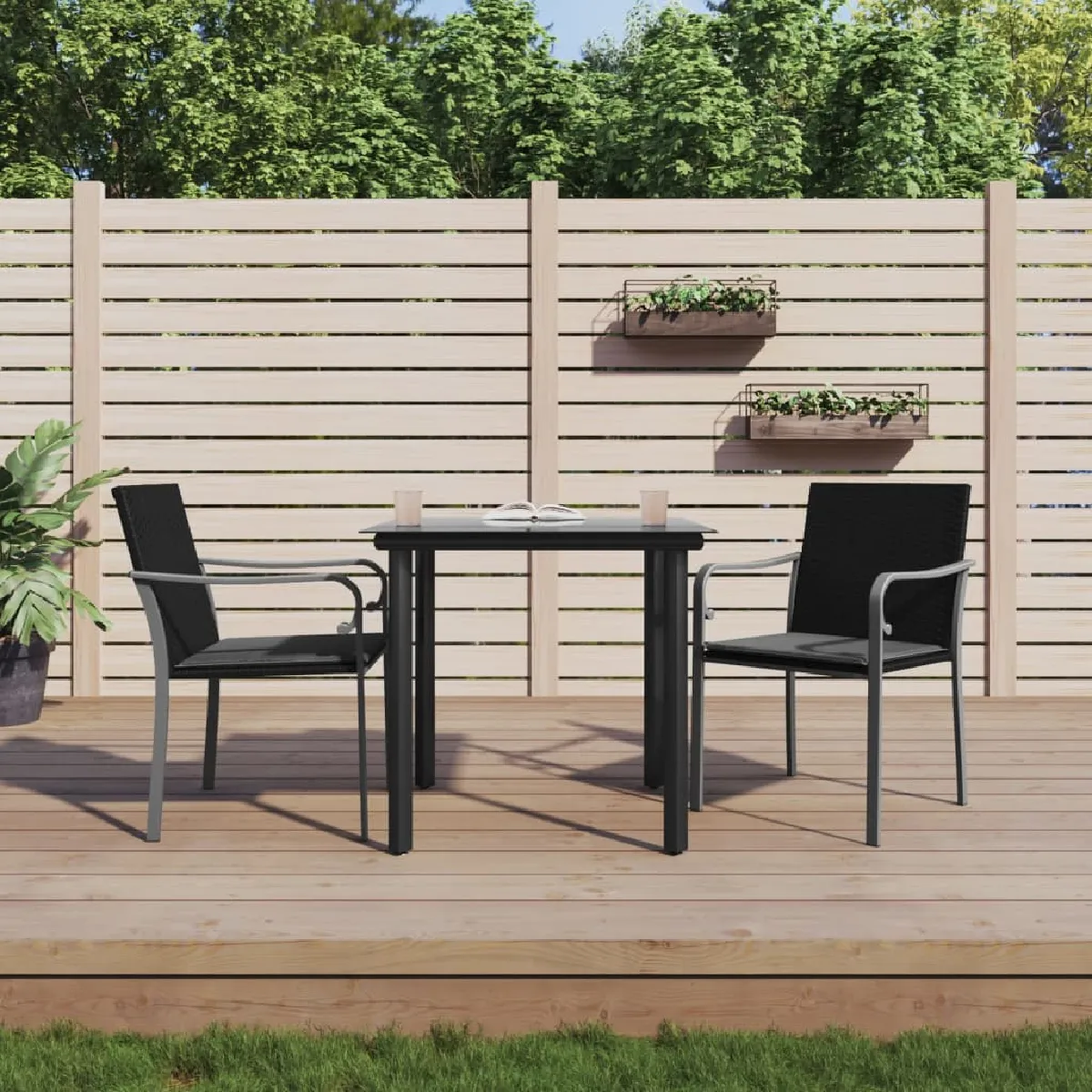 Vidaxl Ensemble À Manger De Jardin 3 Pcs