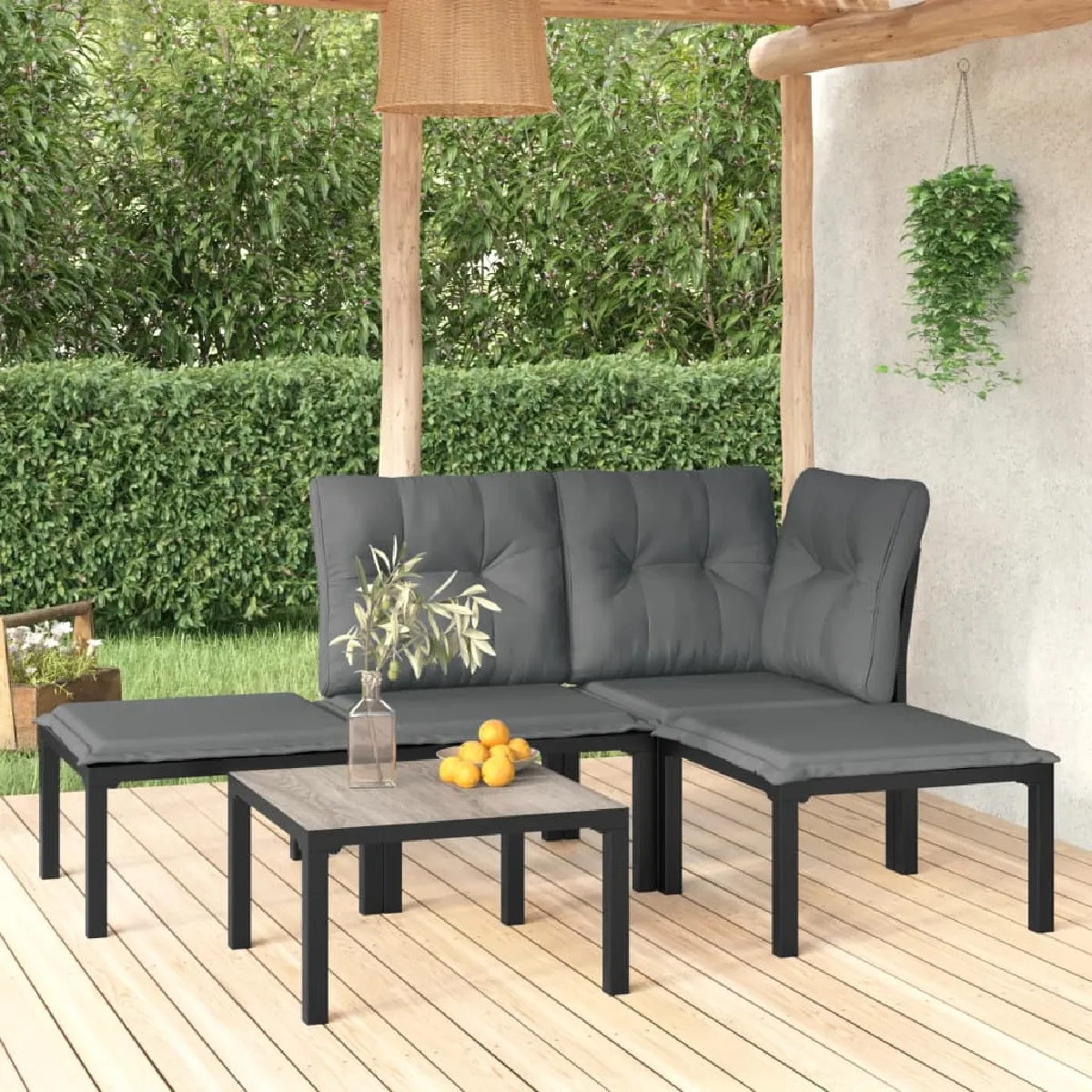 vidaXL Salon de jardin 5 pcs et