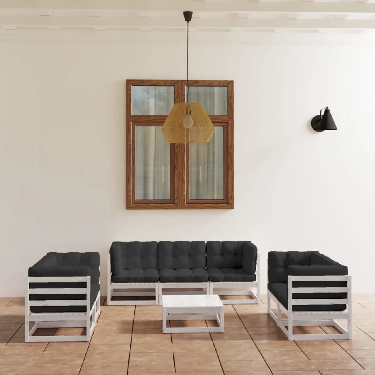 vidaXL Salon de jardin 8 pcs