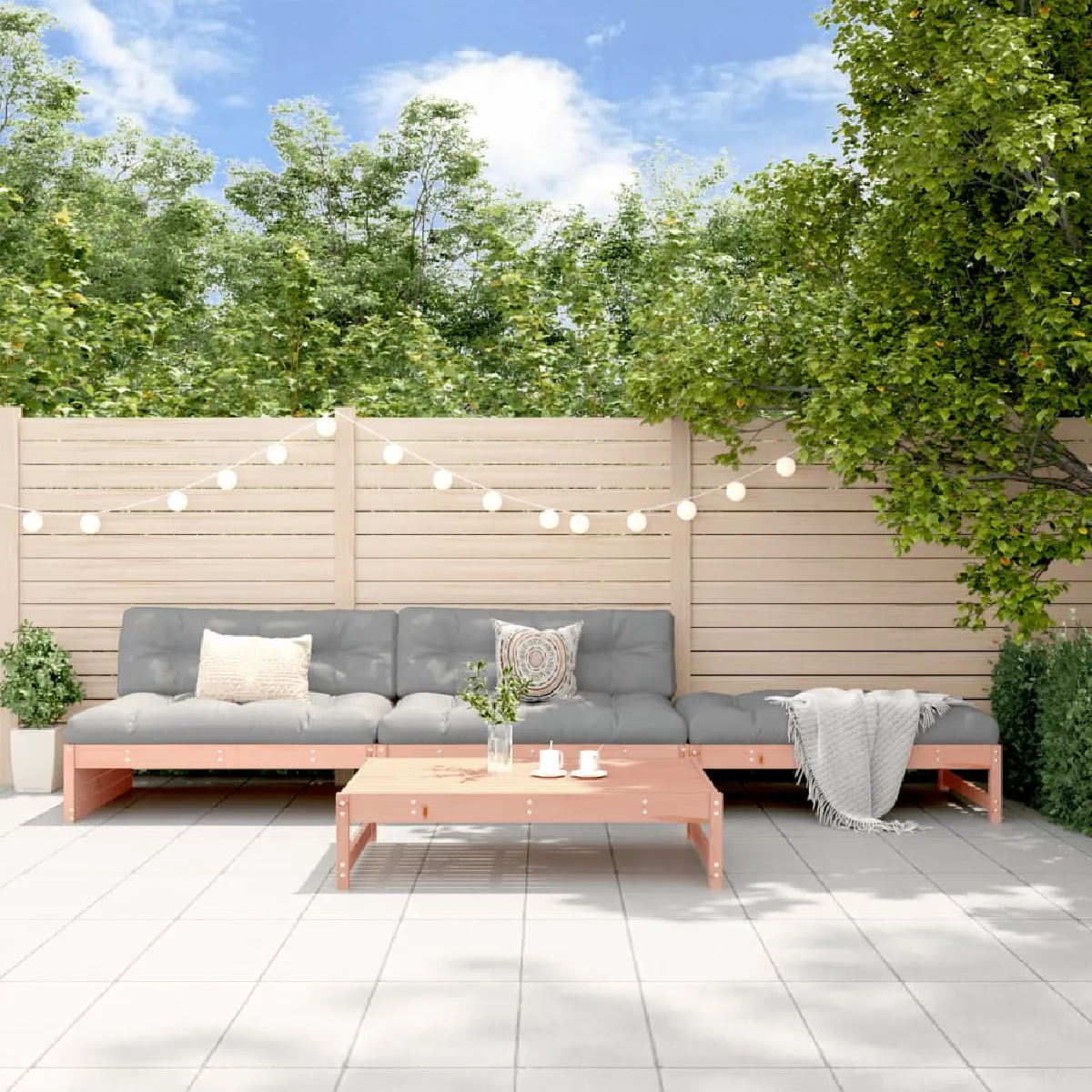 vidaXL Salon de jardin 4 pcs Bois Massif Douglas