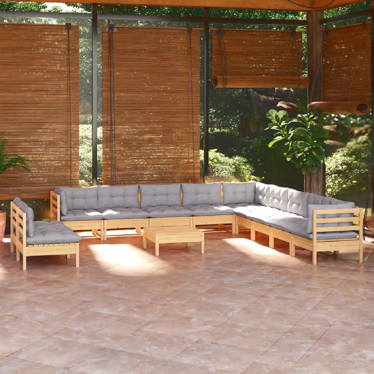 VIDAXL Salon de jardin 12 pcs avec coussins - vue 2