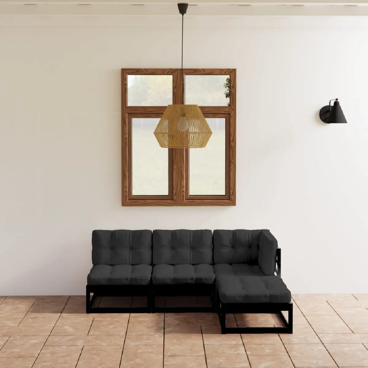 Salon de jardin vidaXL 4 pcs - vue 8