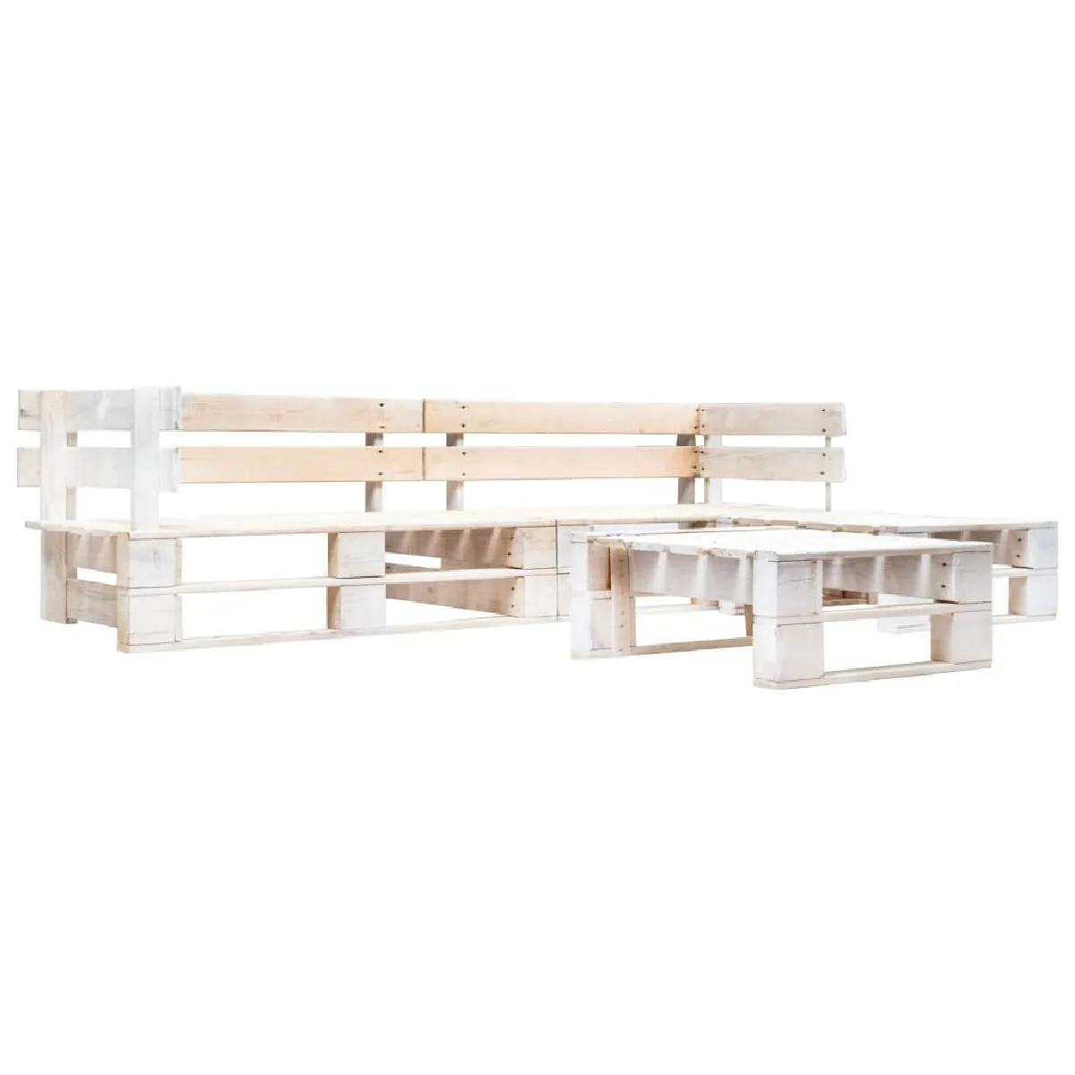 vidaXL Salon de jardin palette 4 pcs Bois 276314 - vue 5