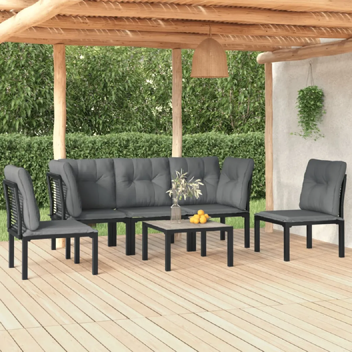 vidaXL Salon de jardin 6 pcs et - vue 3
