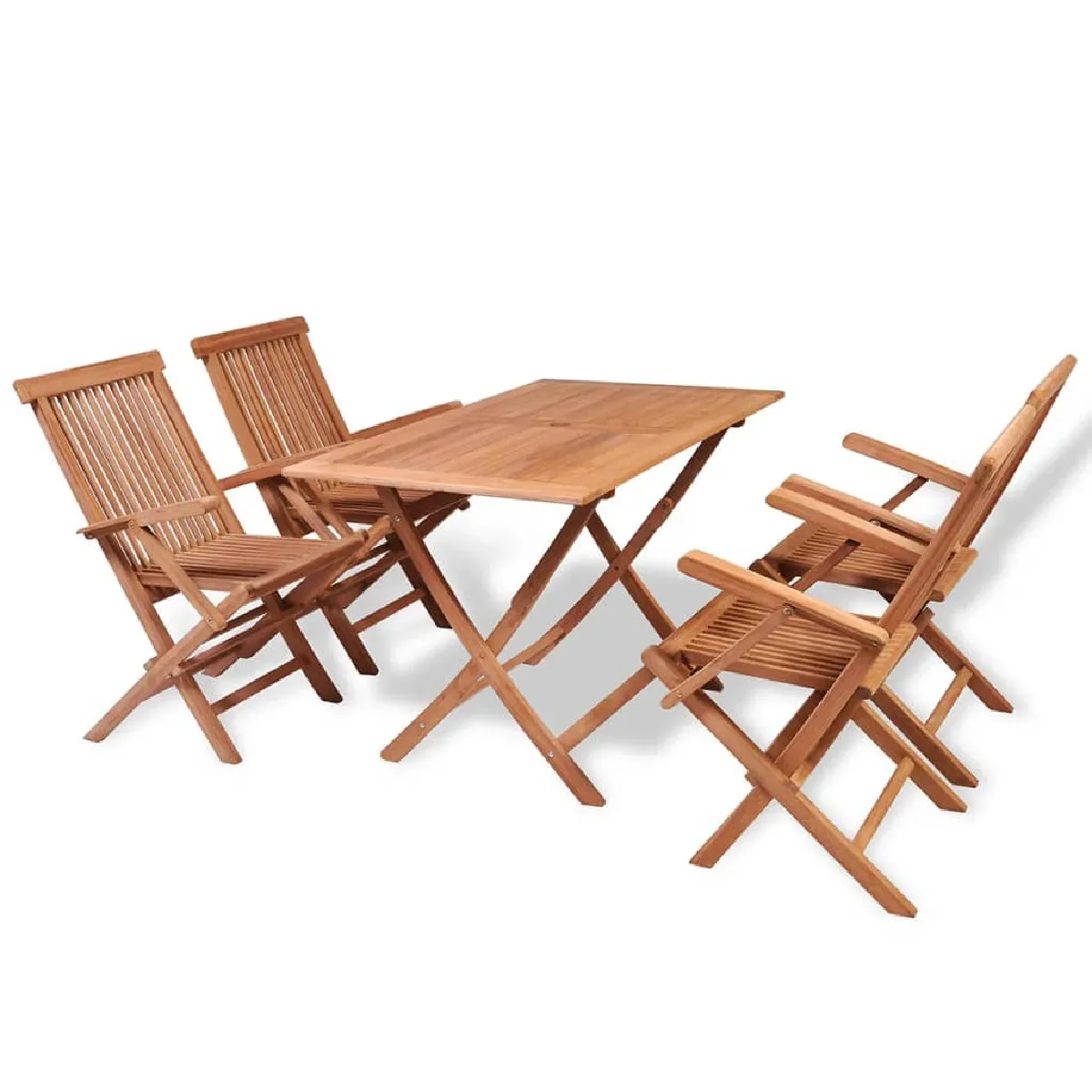 VIDAXL - Salon de jardin - Bois - 5 personnes - 5 pièces - Image 3