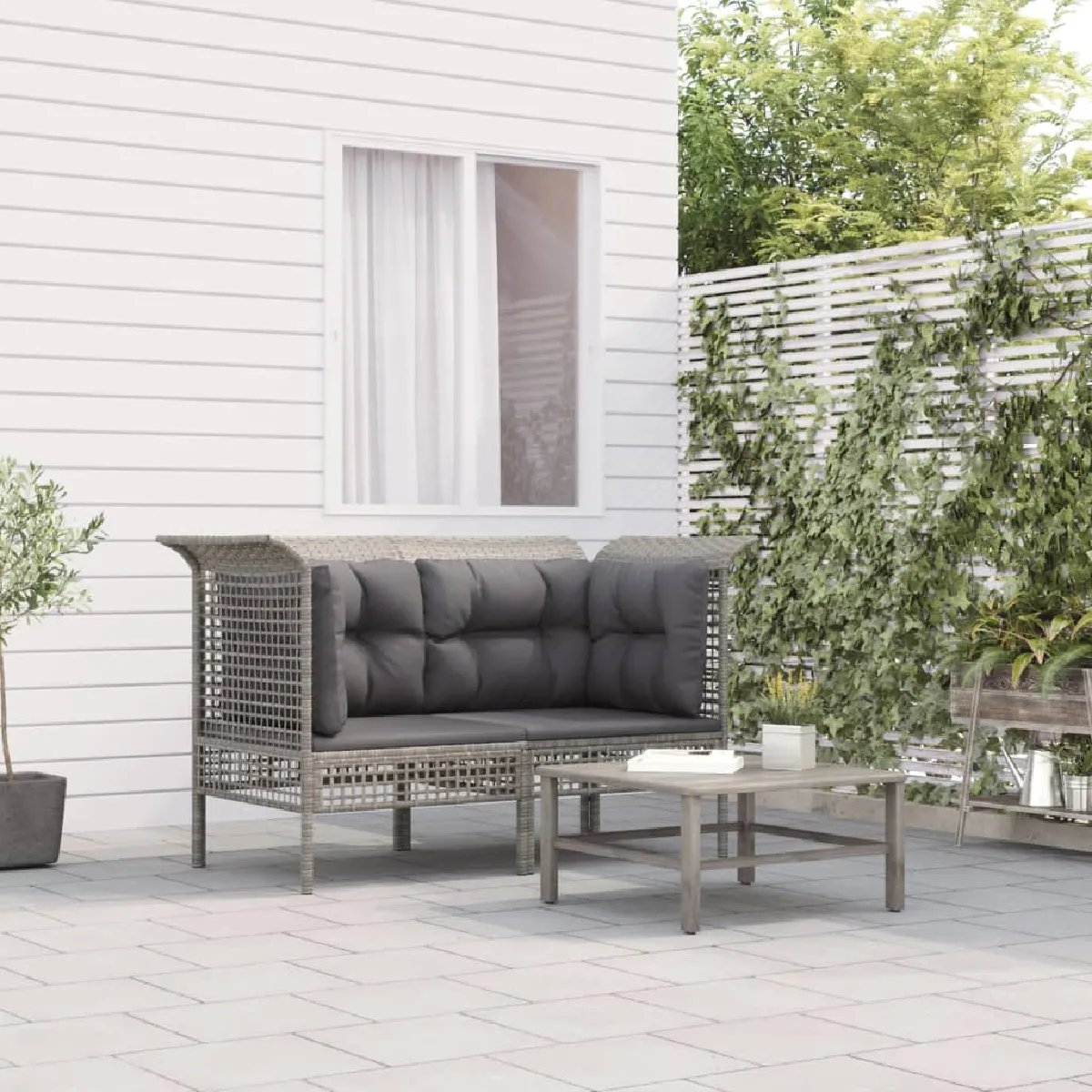 vidaXL Canapés d'angle jardin - vue 8
