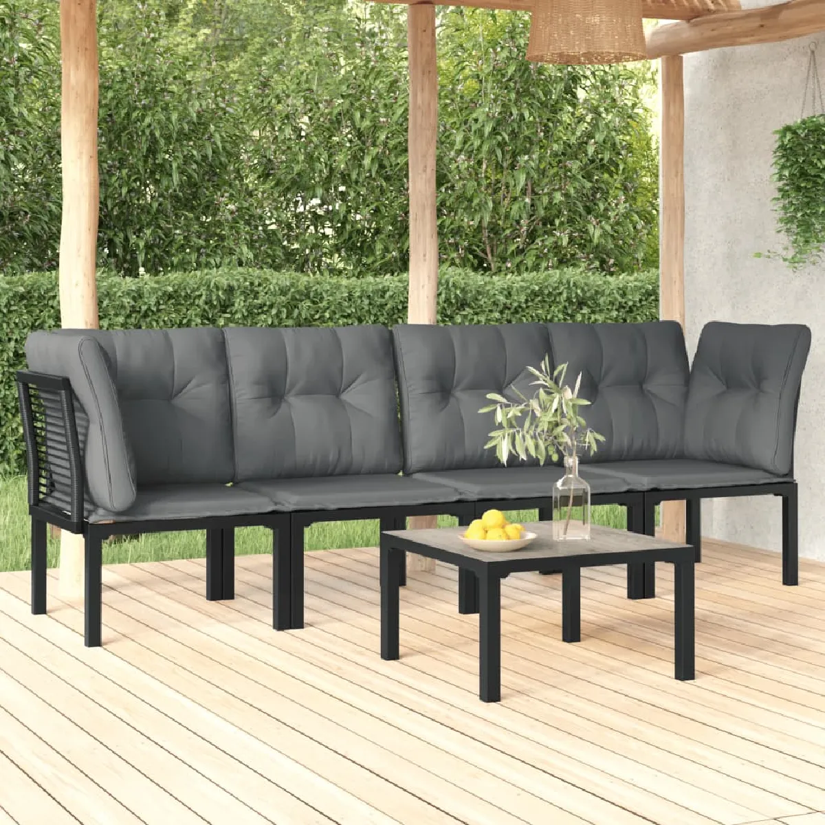 vidaXL Salon de jardin 5 pcs et - vue 2