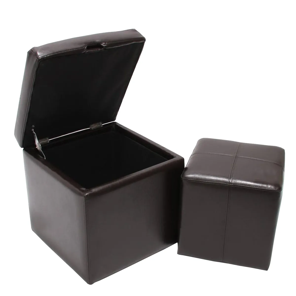 Mendler Marron Lot De Poufs-Coffres