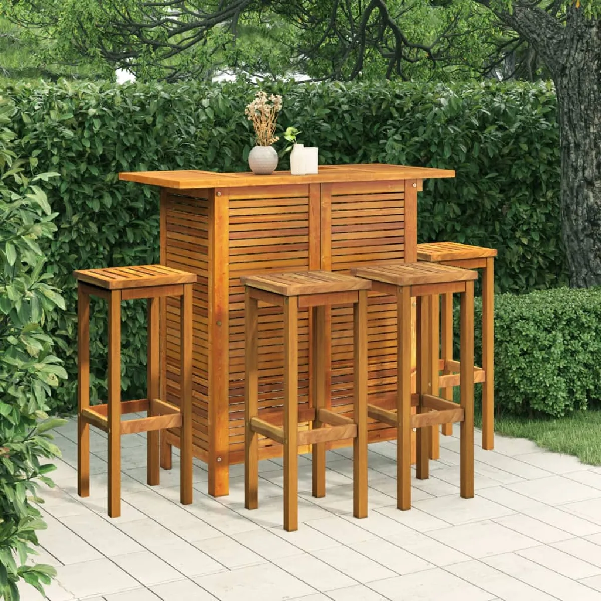 vidaXL Ensemble de bar de jardin 5 pcs Bois