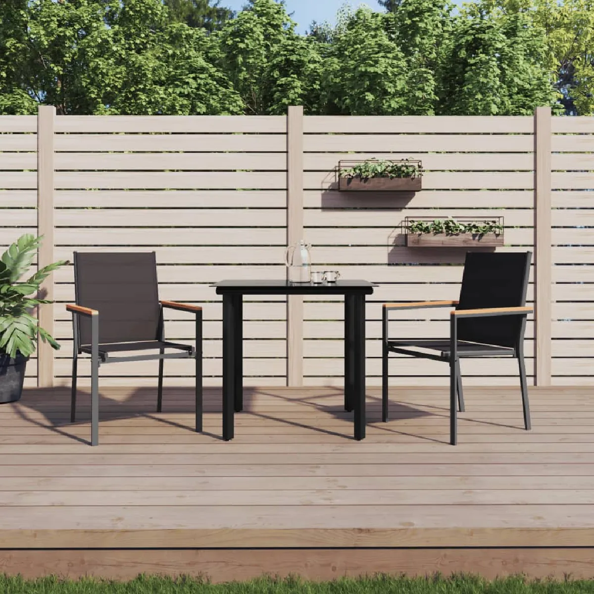 VIDAXL Ensemble à manger de jardin 3 pcs - vue 5
