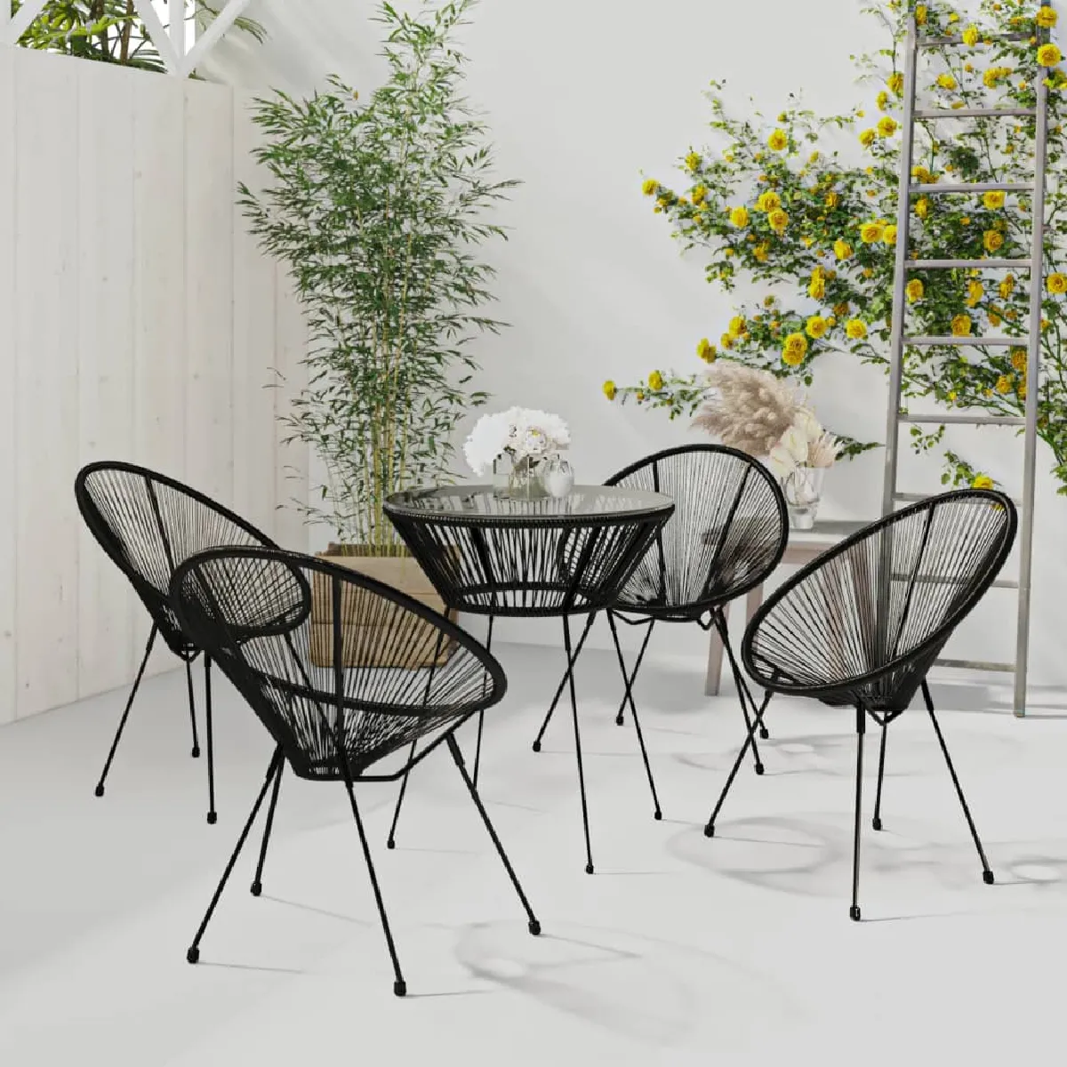 vidaXL Ensemble à manger de jardin 5 pcs