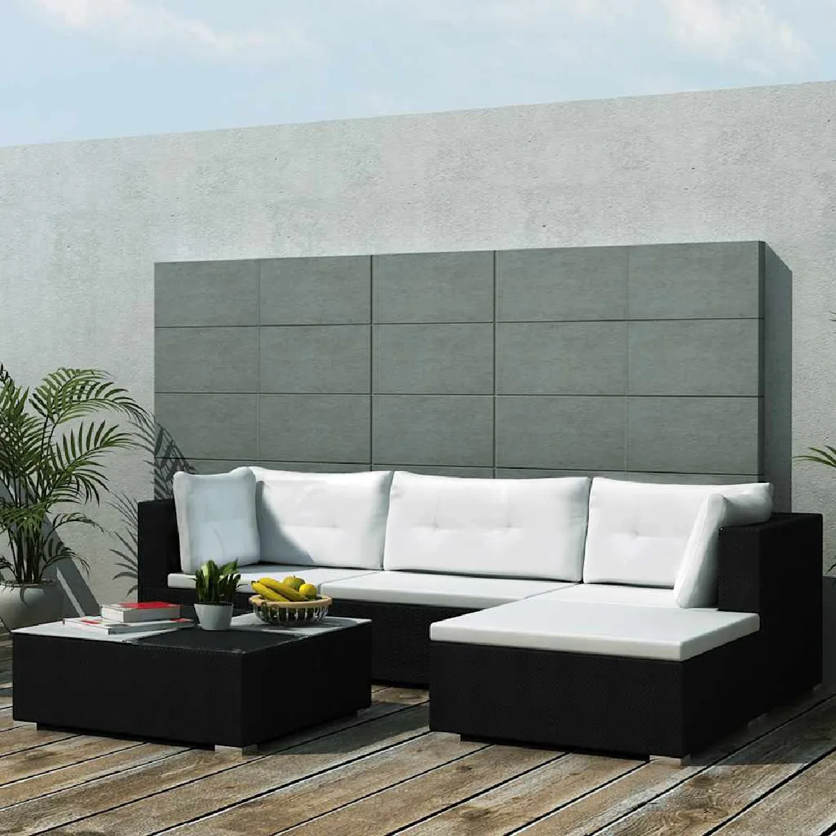 Vidaxl Salon De Jardin Acier 3 Personnes 5 Pieces - Image 3