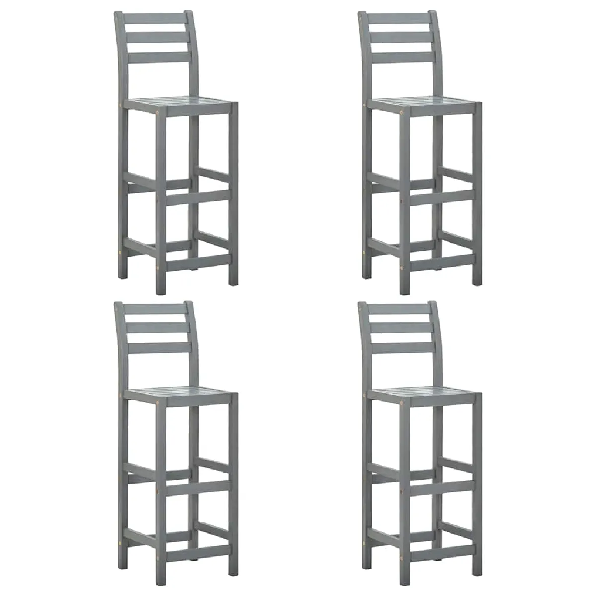 vidaXL Tabourets de bar acacia