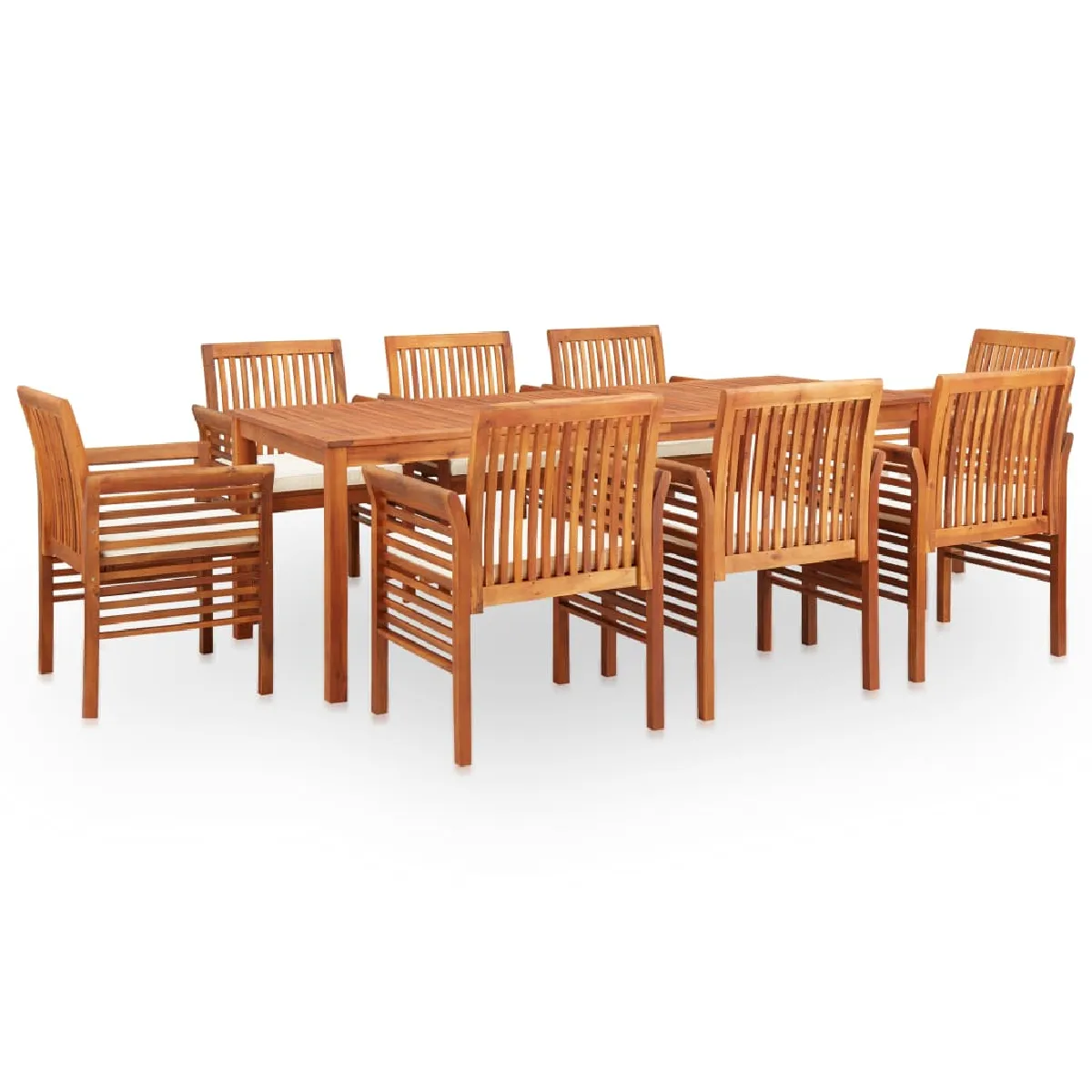 Mobilier à dîner d'extérieur VidaXL Acacia solide
