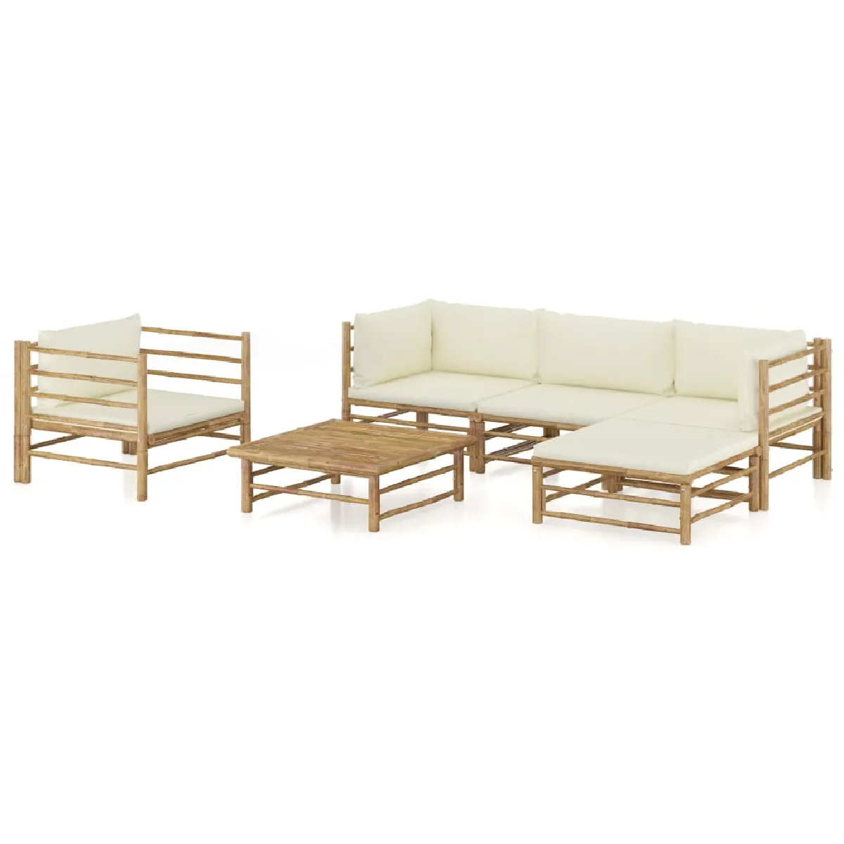 vidaXL Salon Naturel Jardin Bambou - vue 8
