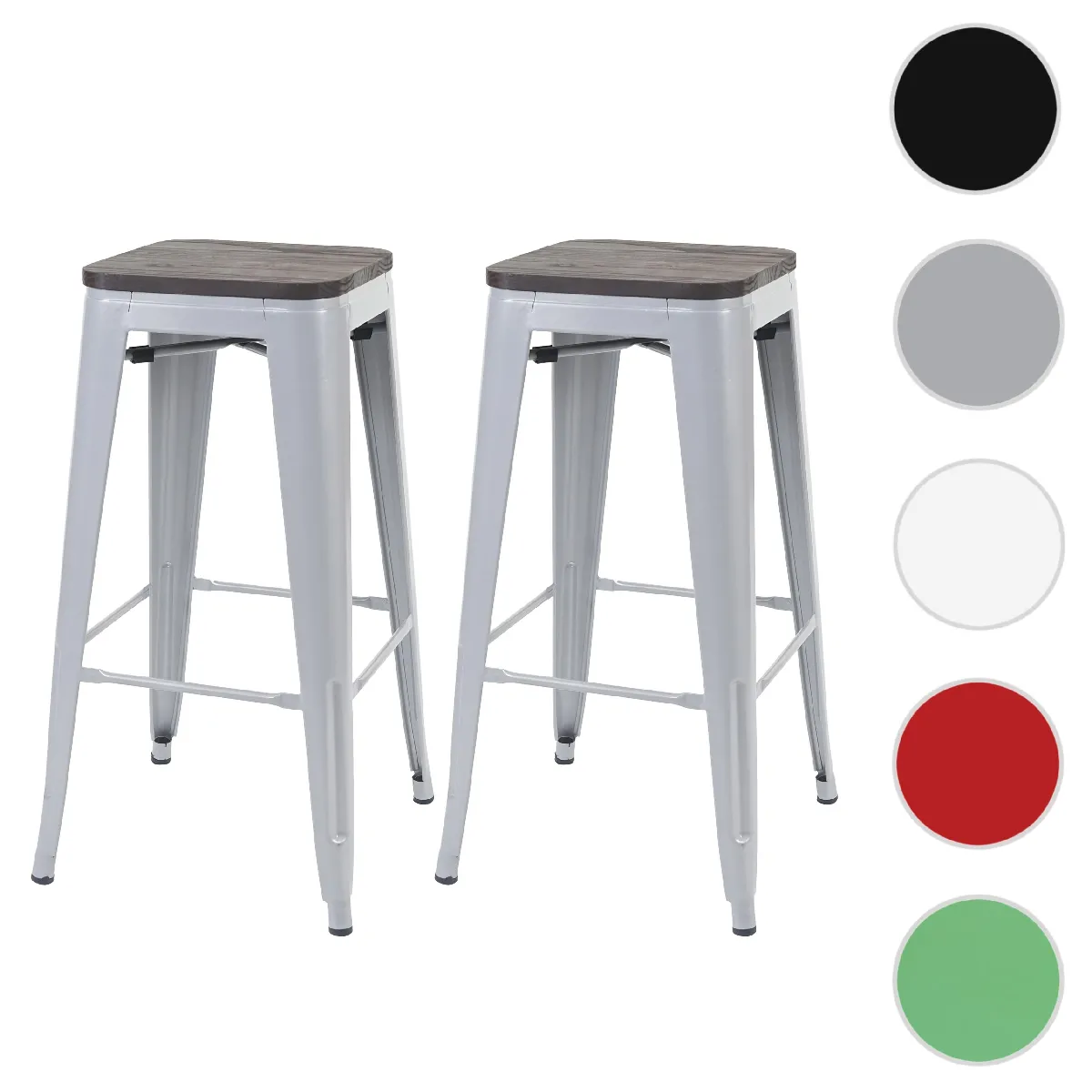 Mendler Tabourets de bar métal - vue 4