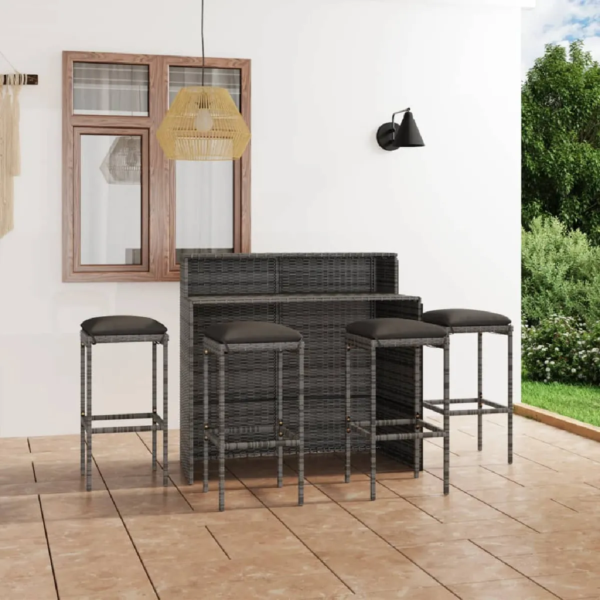 VidaXL Ensemble de bar jardin 5 pcs - vue 2