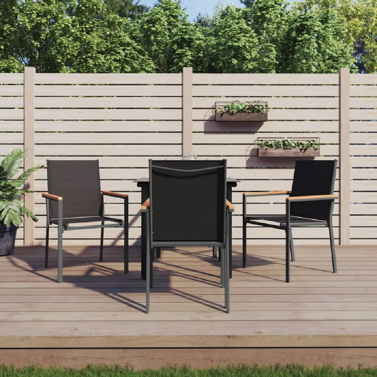 vidaXL Ensemble à manger de jardin 5 pcs textilène