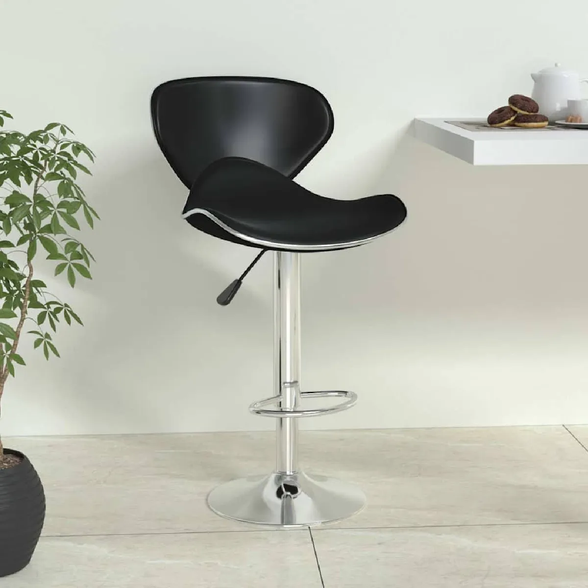 Vidaxl Noir Tabouret De Bar Similicuir